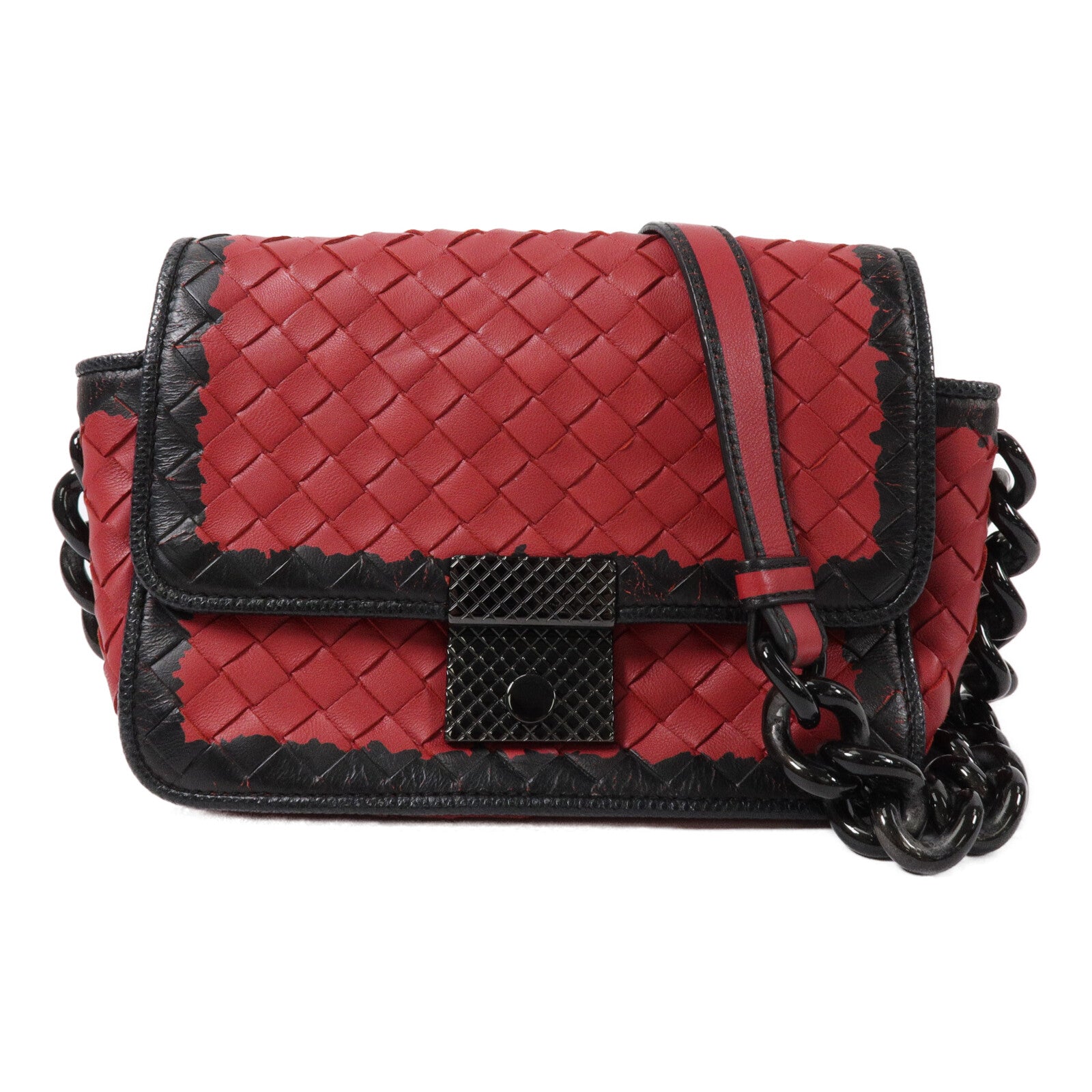 BOTTEGA VENETA 羊皮皮革Shoulder Bag鏈帶肩背袋