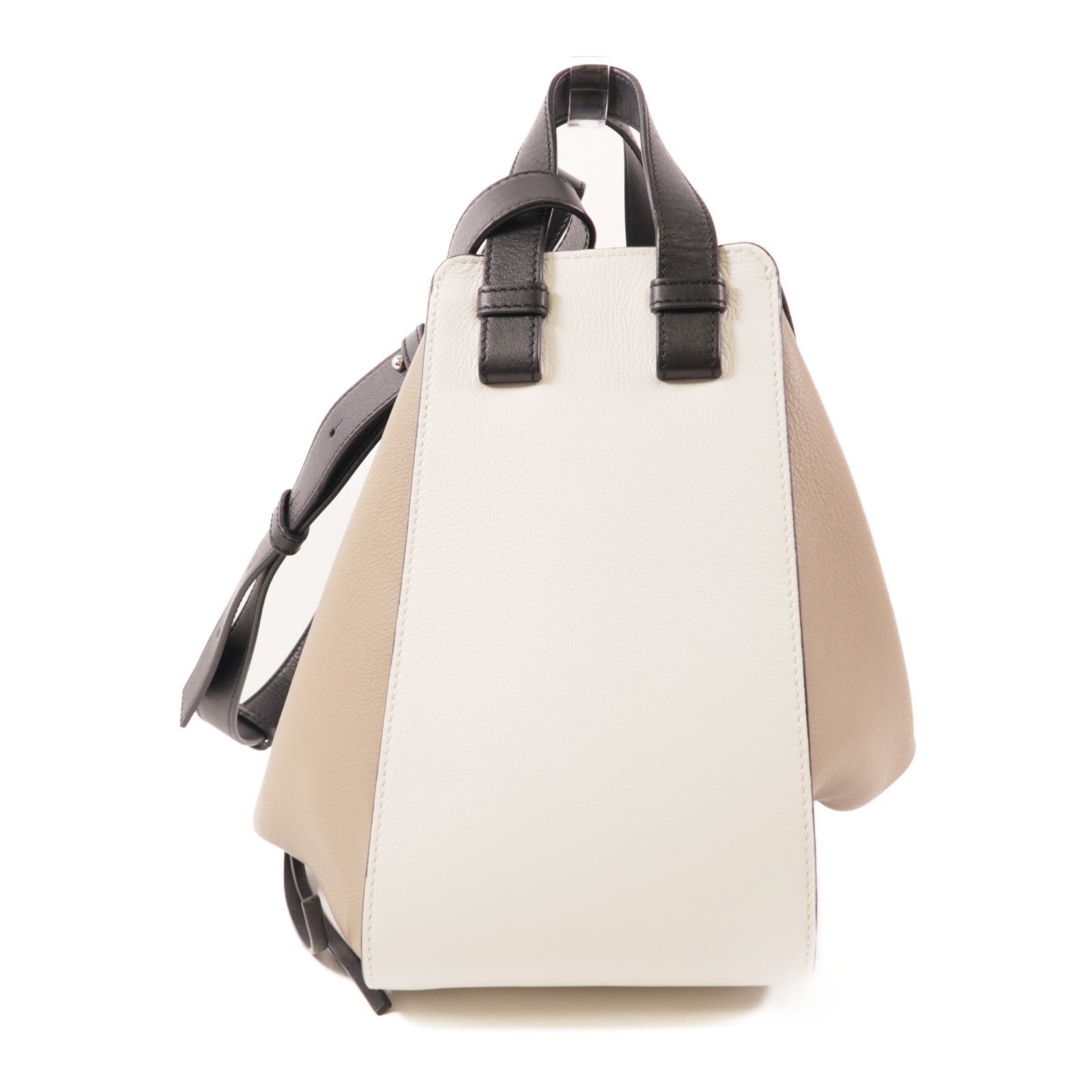 LOEWE 牛皮皮革Hammock銀扣手挽肩背兩用袋