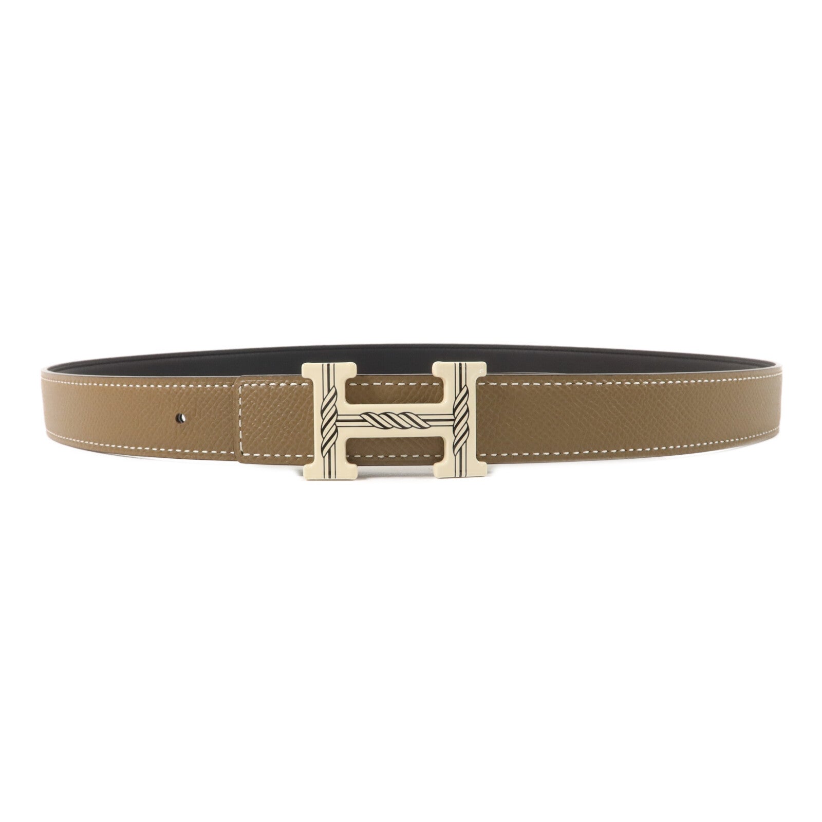 HERMES Epsom皮革Belt 85cm皮帶Etoupe