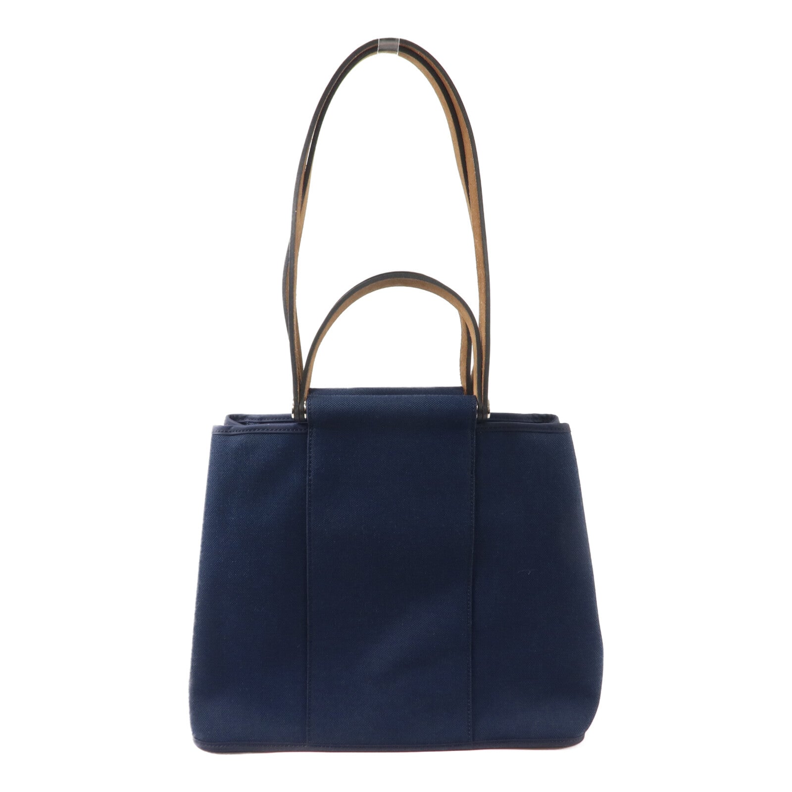 HERMES 帆布Cabag PM手挽肩背兩用袋Bleu Indigo