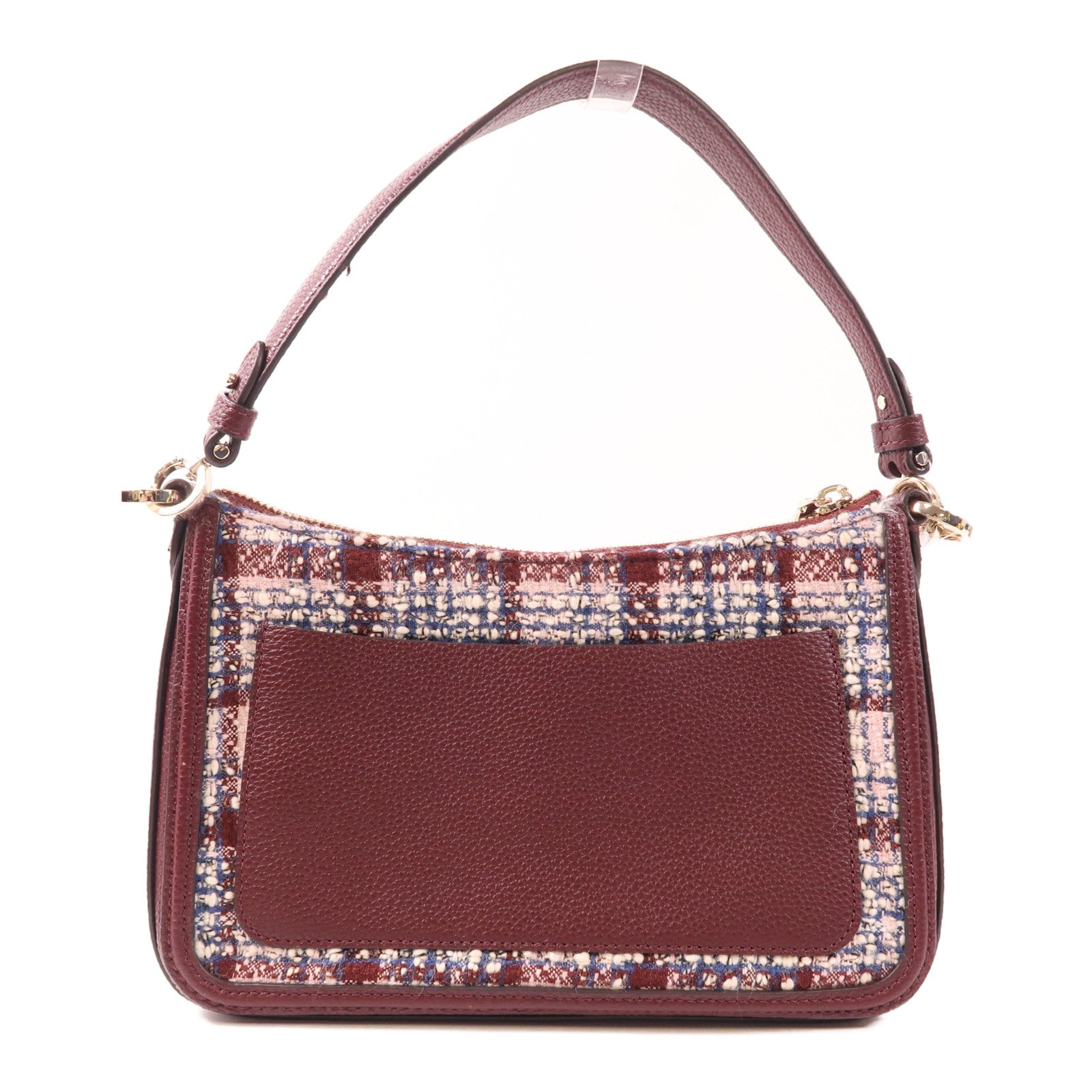 KATE SPADE GHW Hudson Medium Convertible 2 Way Bag K8821 Tweed Red