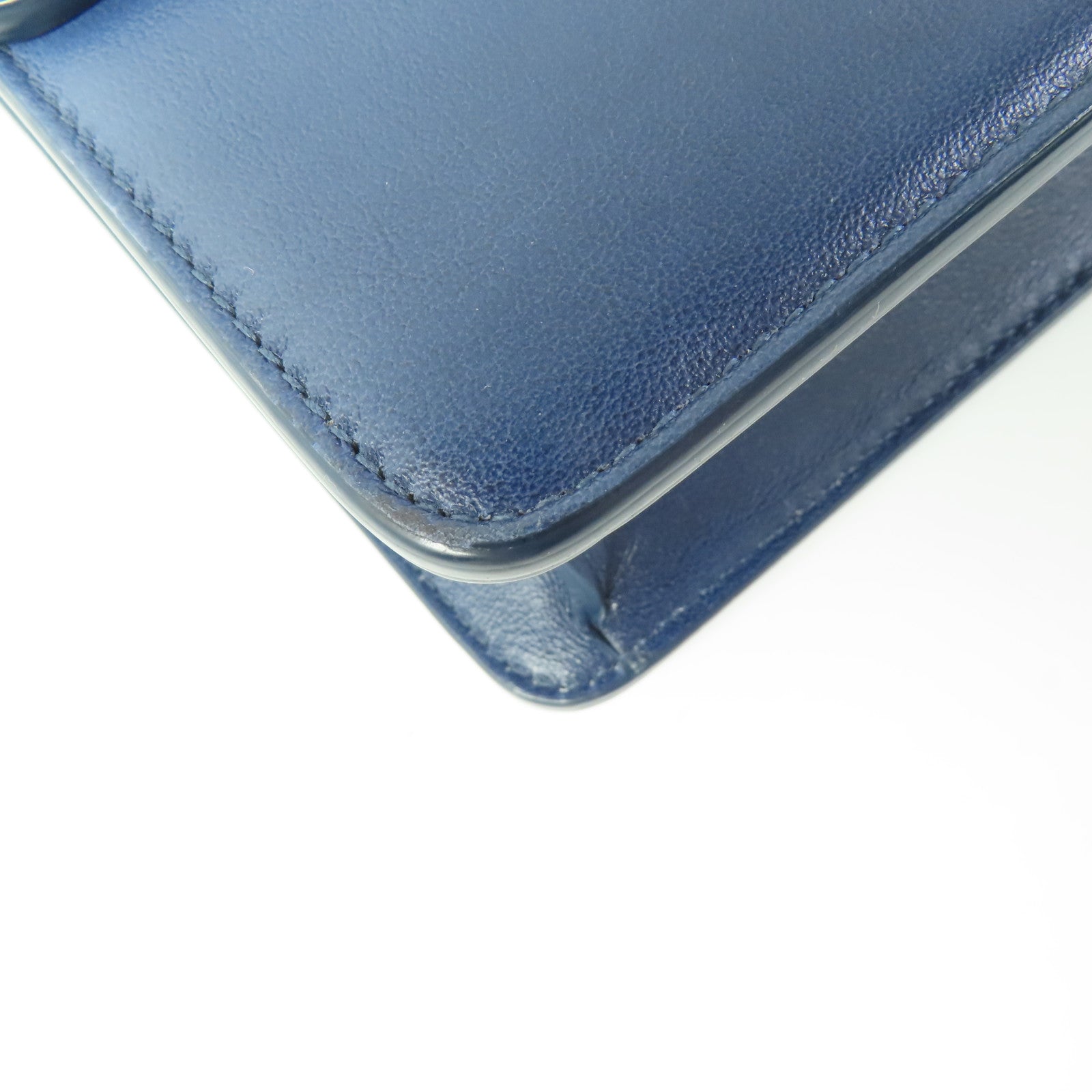 CHRISTIAN DIOR CD GHW 30 Montaigne Shoulder Bag M9203USJC Calfskin Leather Blue