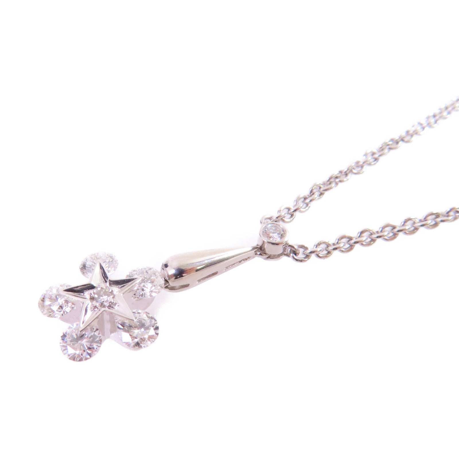 JEWELRY 0.78ct Diamond Necklace 18K White Gold