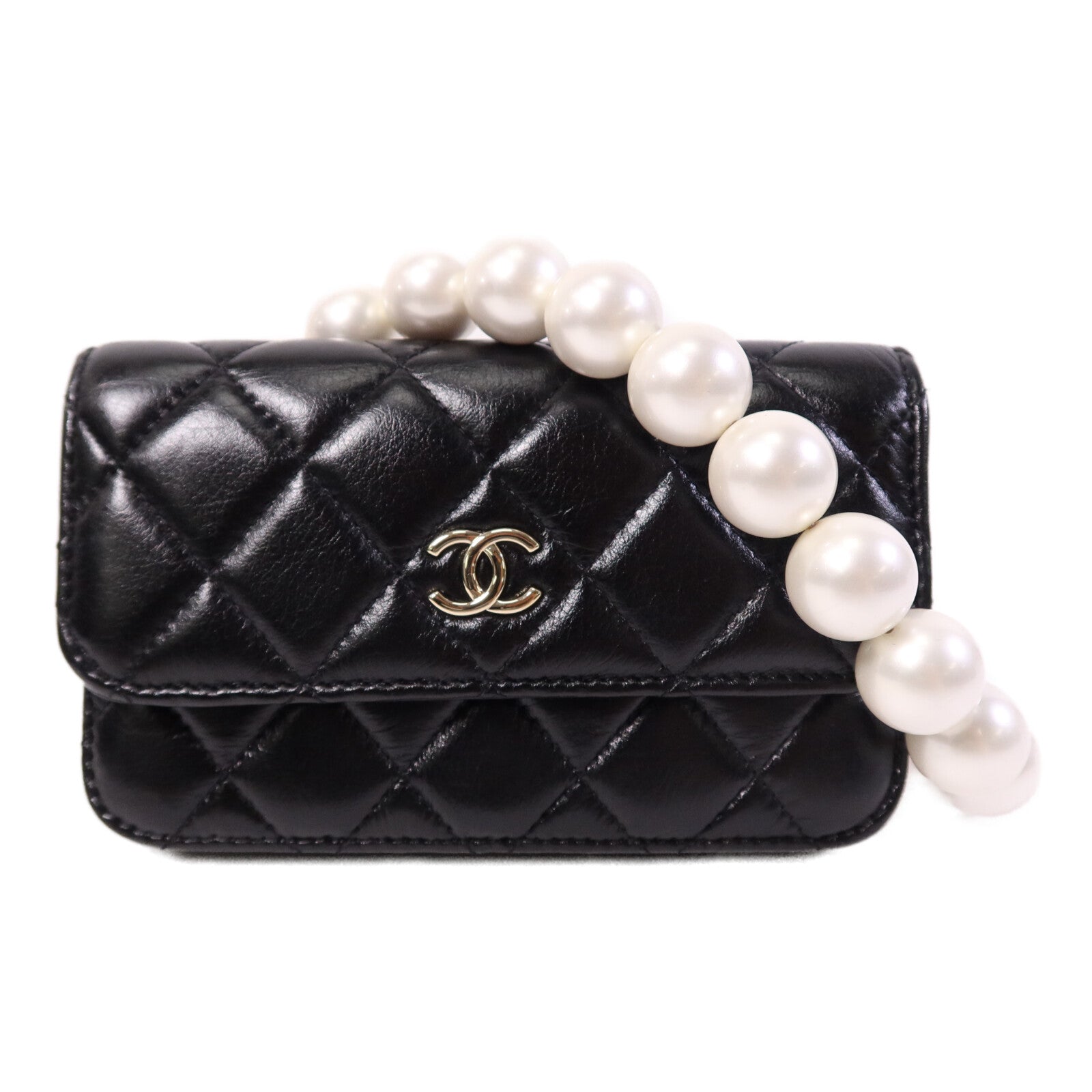 CHANEL 羊皮皮革Shoulder Bag金扣肩背袋