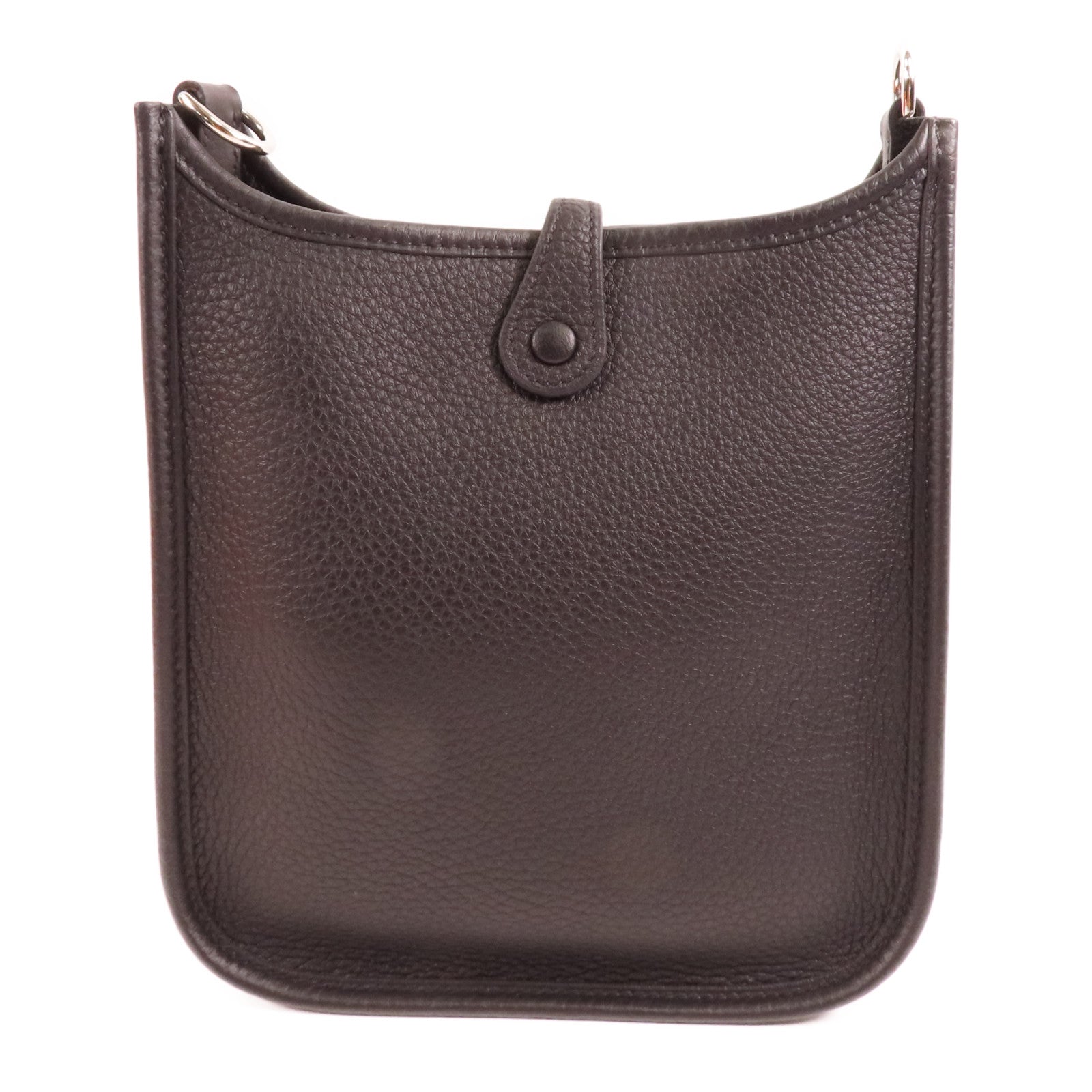 HERMES Clemence皮革Evelyne TPM銀扣肩背袋89 Noir
