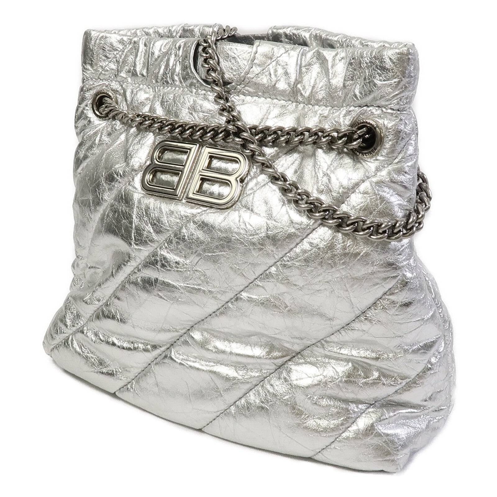 BALENCIAGA 牛皮皮革Crush Tote XS鏈帶肩背袋