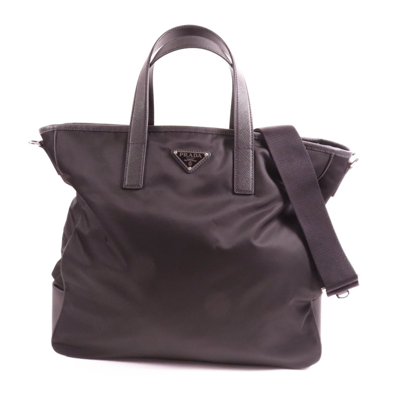 PRADA SHW 2 Way Shoulder Bag Nylon Black