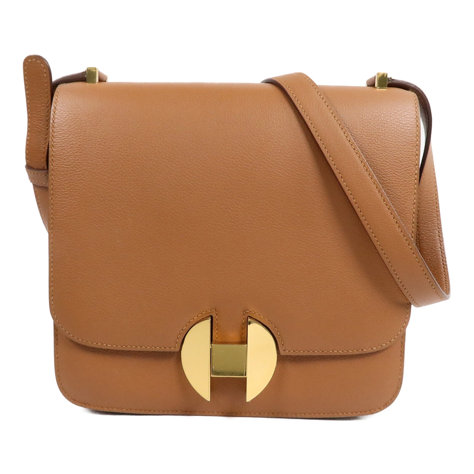 HERMES Evercolor皮革2002 肩背袋Gold