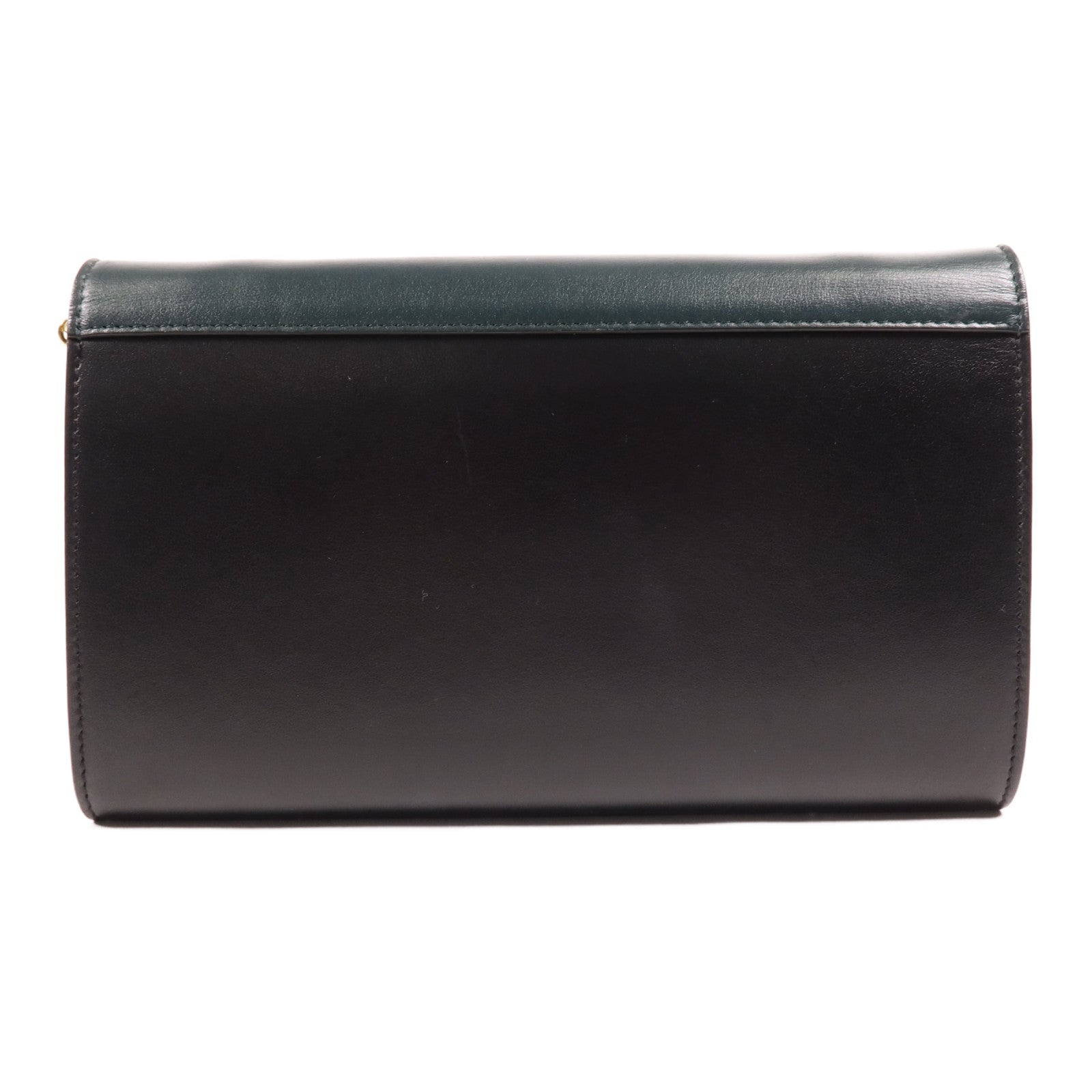 CELINE 牛皮皮革Chain Shoulder金扣鏈帶肩背袋