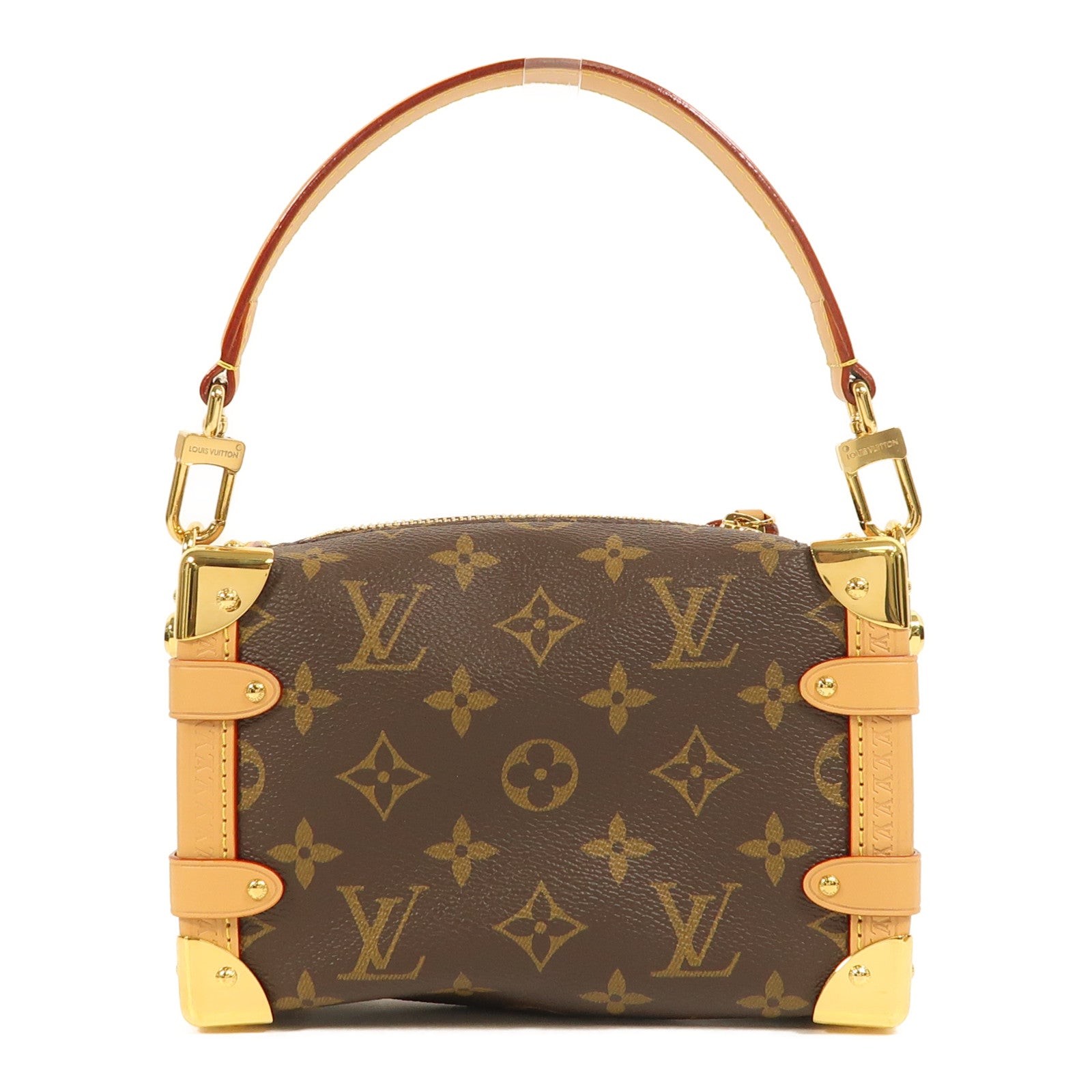 LOUIS VUITTON Monogram Side Trunk PM金扣手挽肩背兩用袋