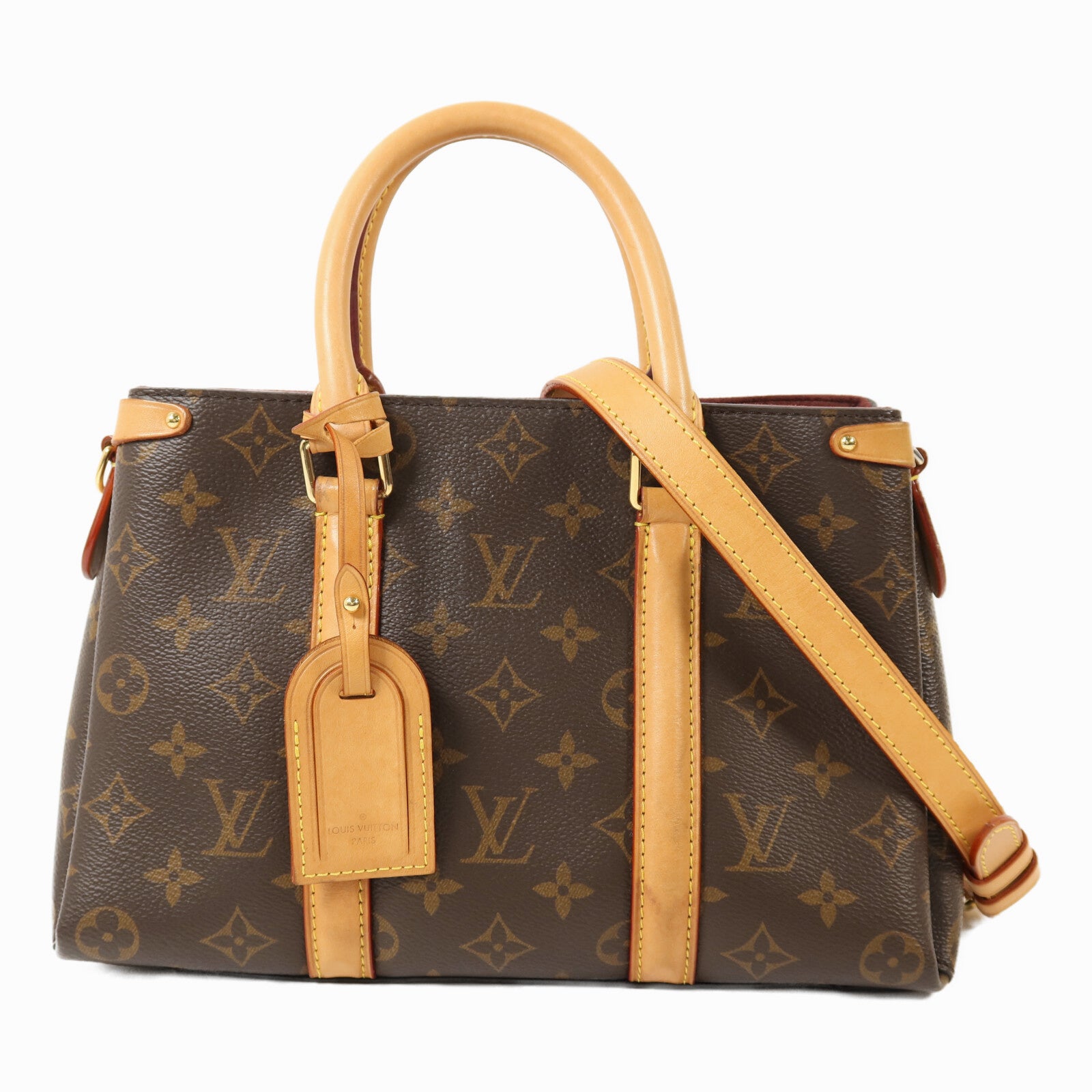 LOUIS VUITTON Monogram Soufflot BB金扣手挽肩背兩用袋