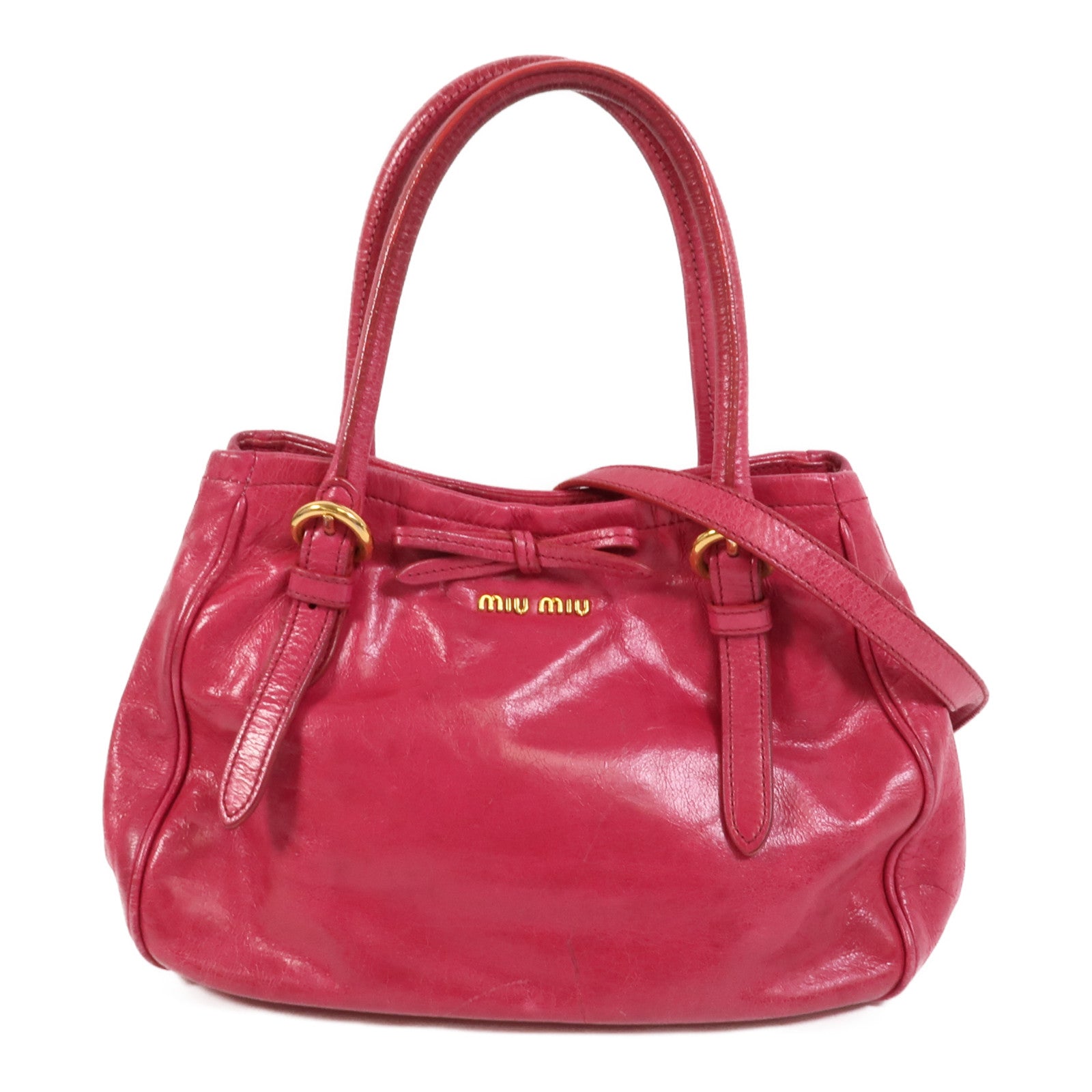 Miu Miu 牛皮皮革2 Way Shoulder手挽肩背兩用袋