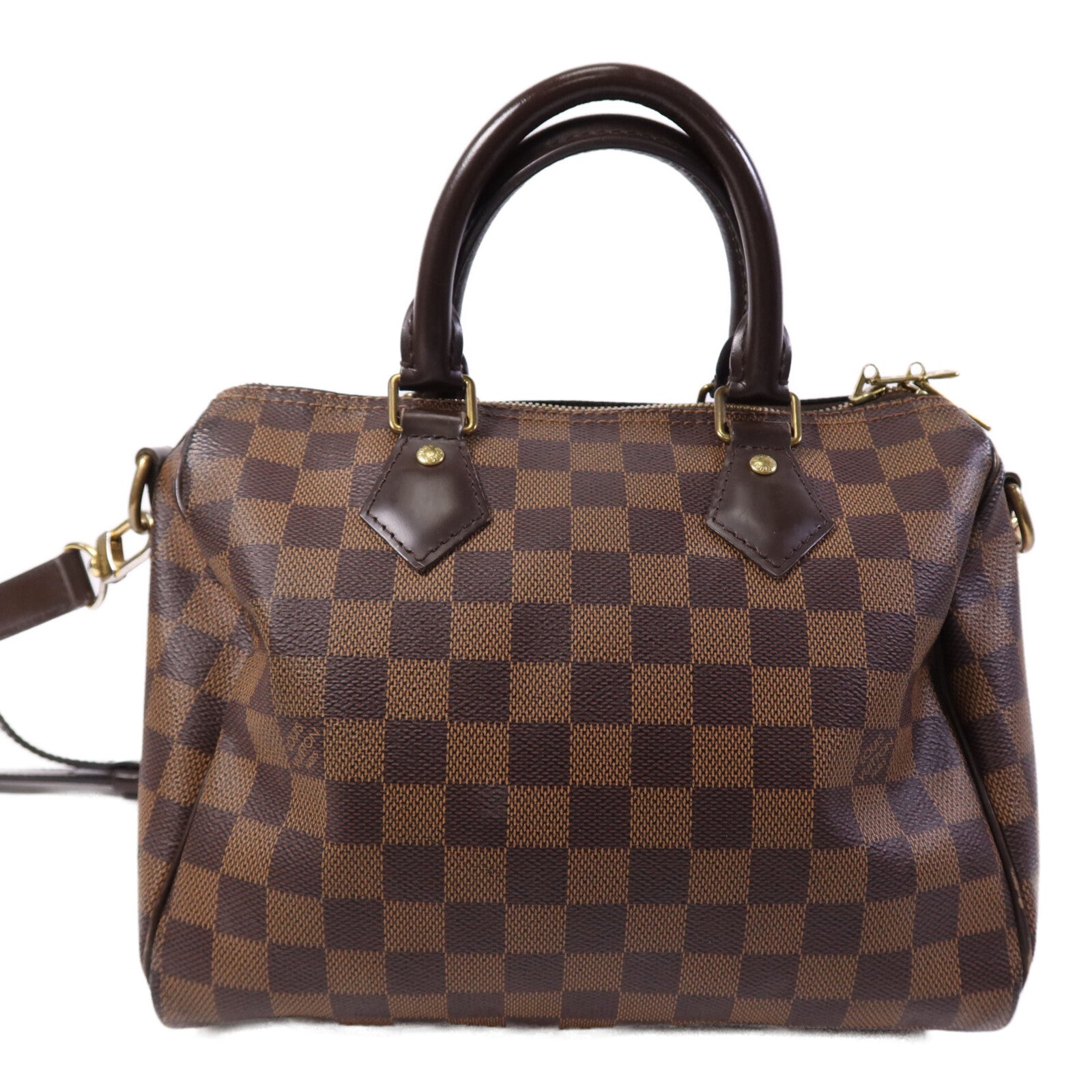 LOUIS VUITTON Damier Ebene Speedy Bandouliere 25手挽袋