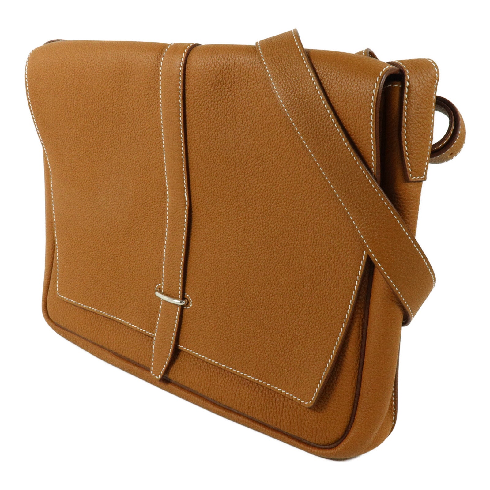 HERMES Togo皮革Steve Light Junior肩背袋Gold