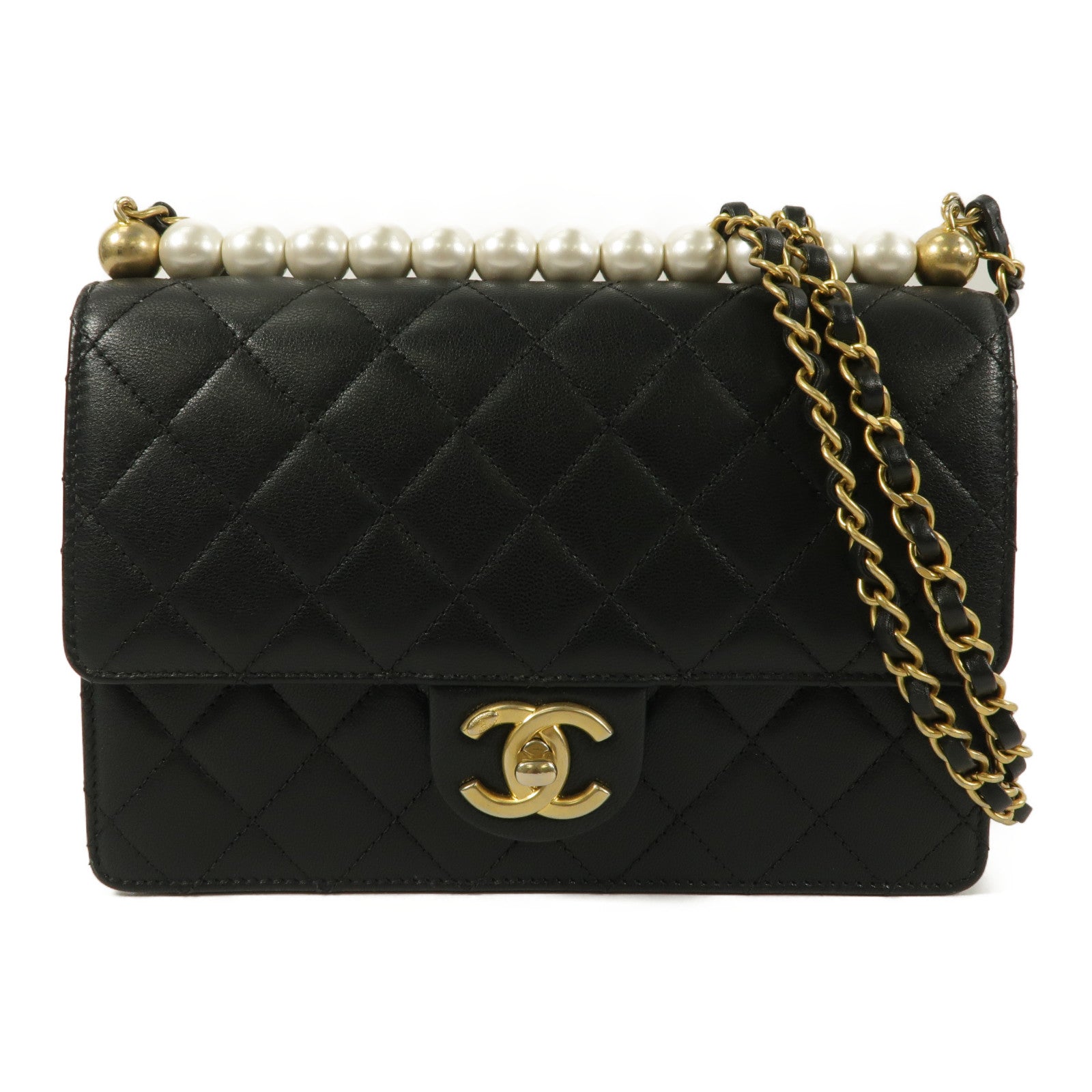 CHANEL 羊皮皮革Chain Shoulder鏈帶肩背袋