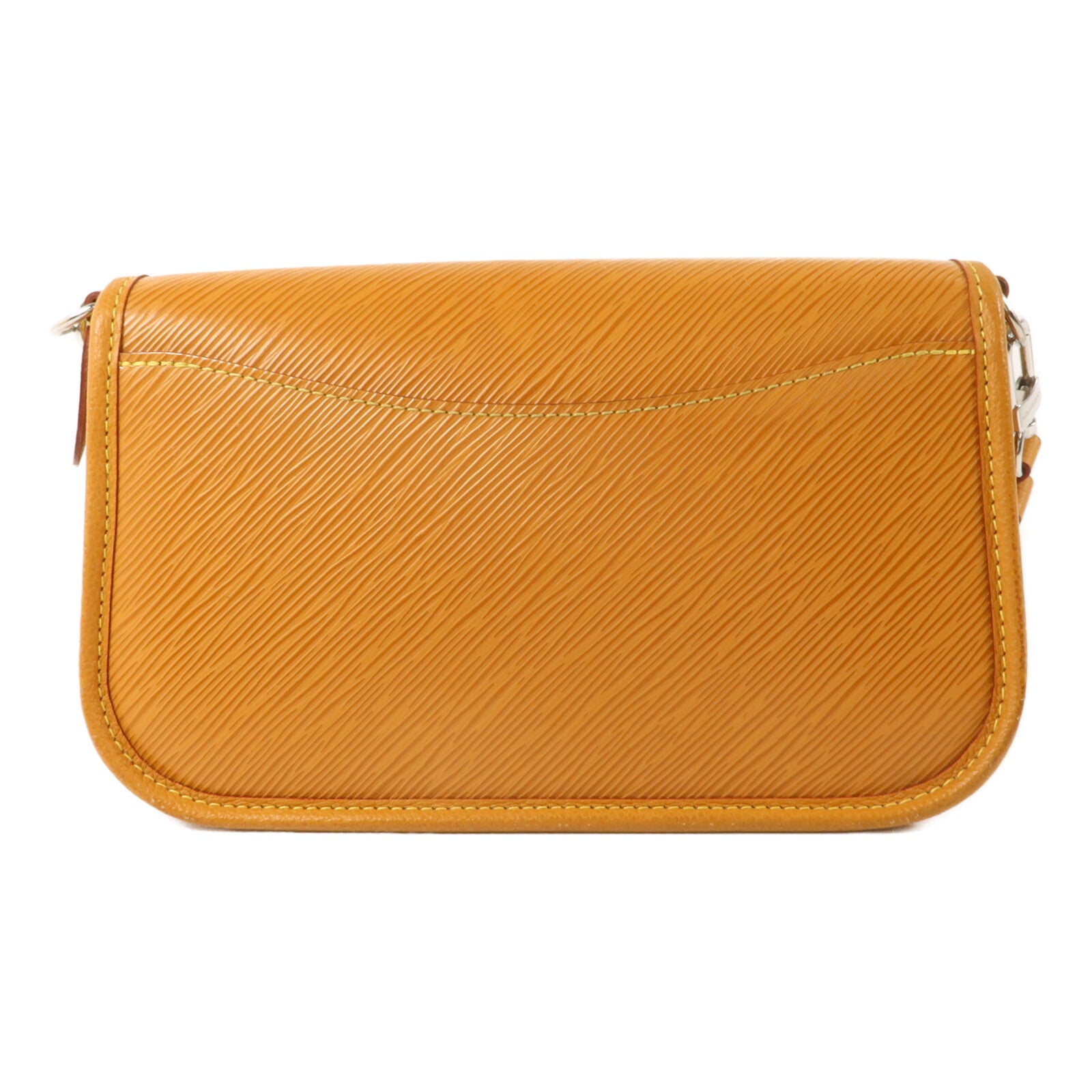 LOUIS VUITTON Epi Buci銀扣肩背袋棕色