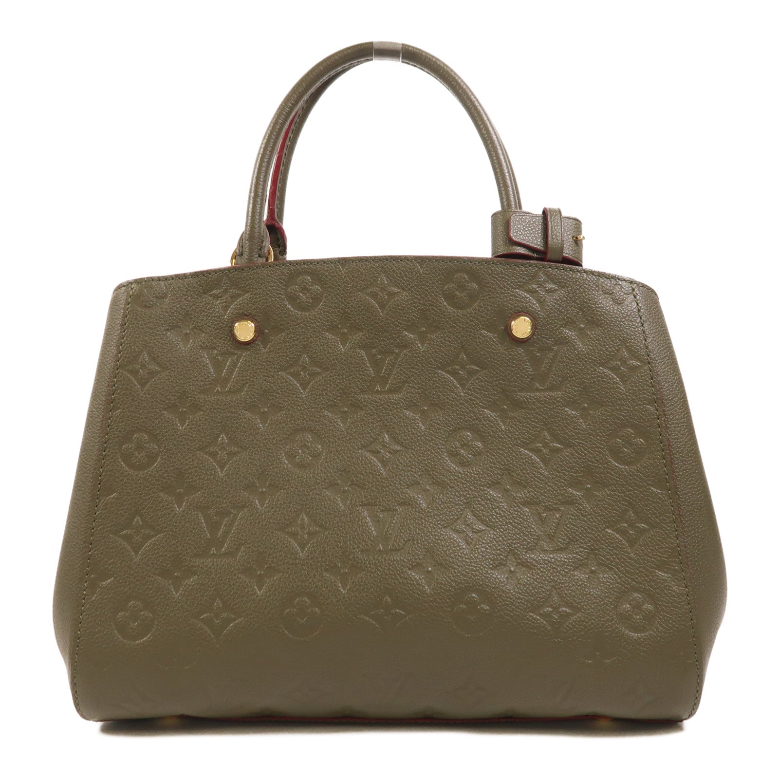 LOUIS VUITTON Monogram Empreinte Montaigne MM金扣手挽肩背兩用袋