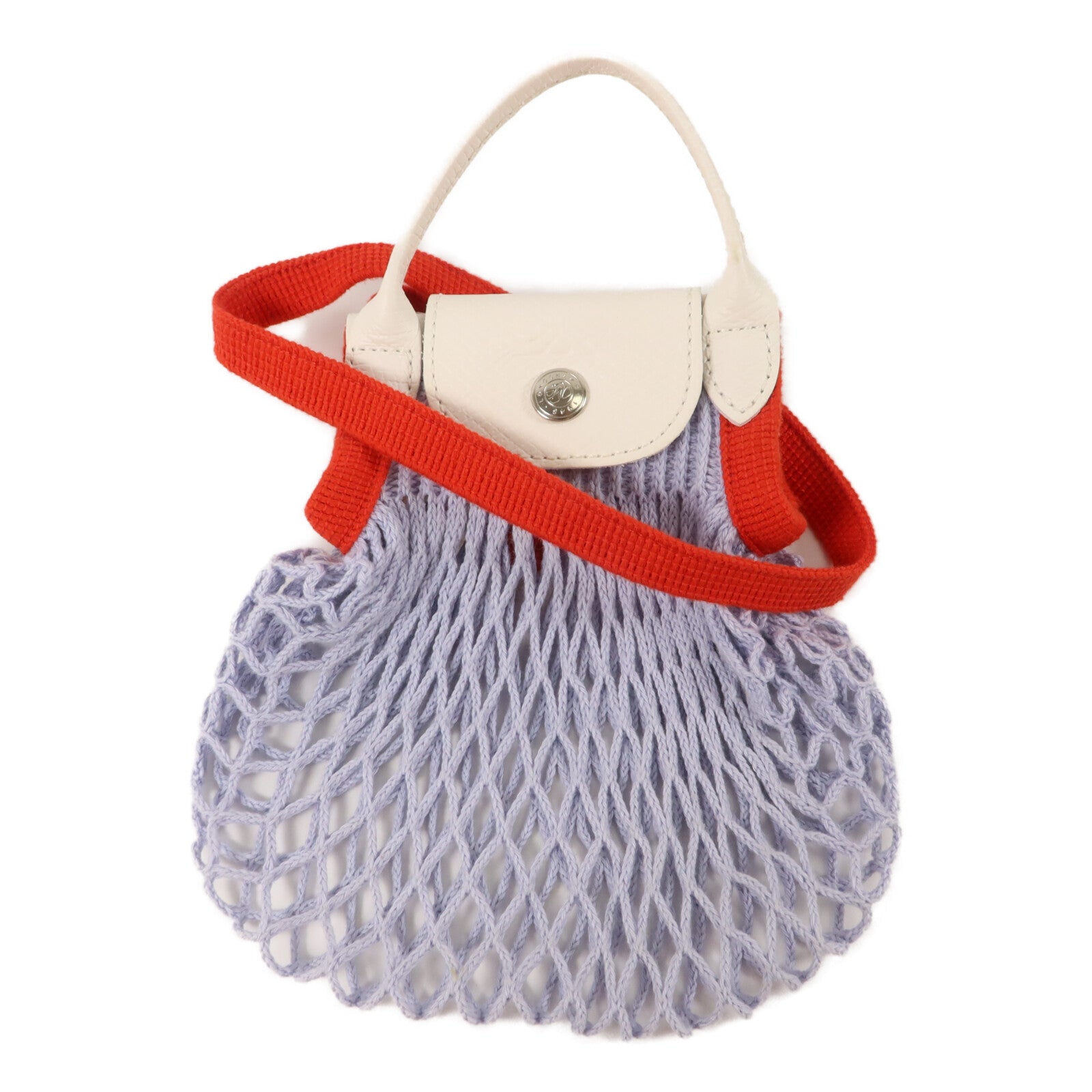 Longchamp 牛皮皮革/棉質Le Pliage Mesh Bag XS手挽肩背兩用袋