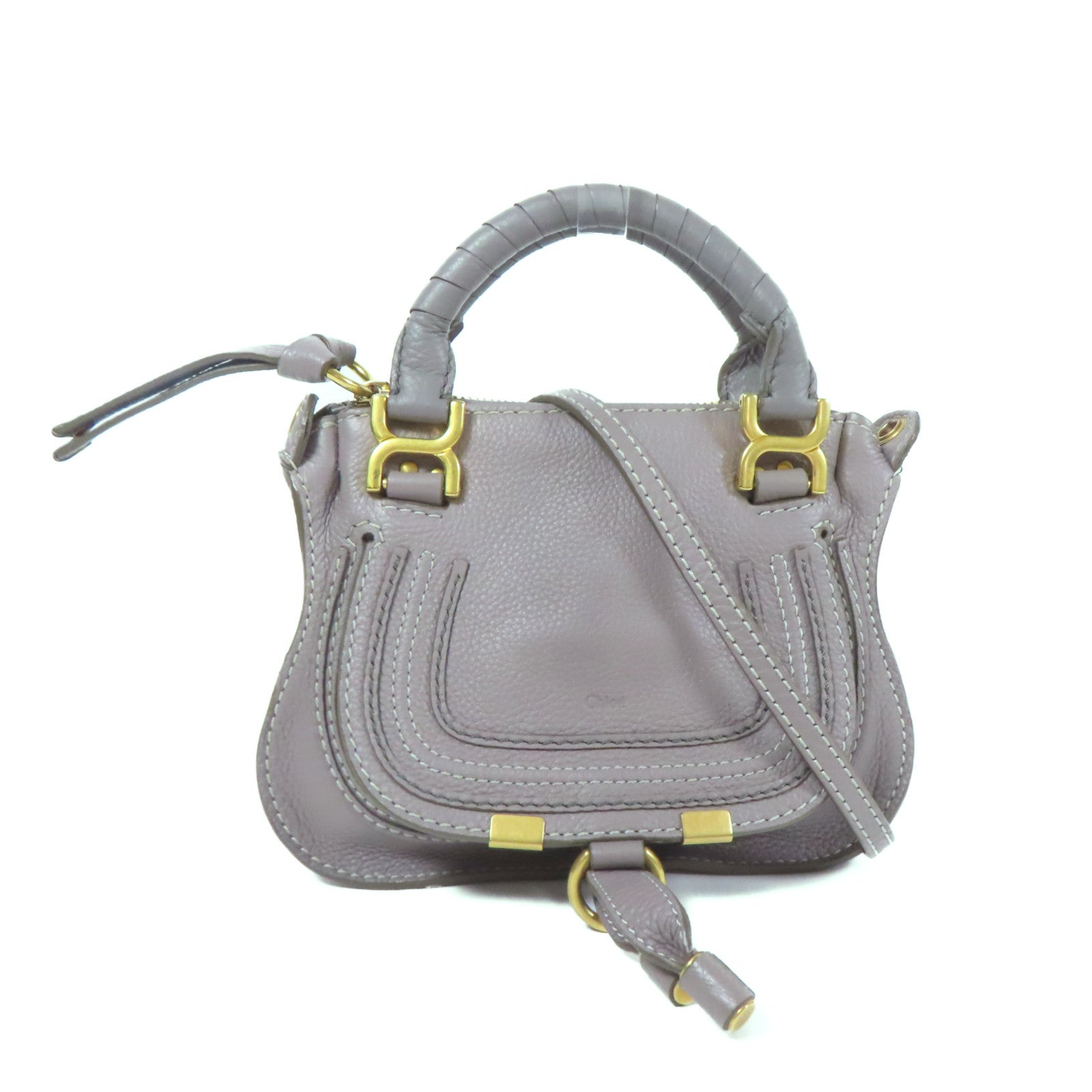 Chloe 牛皮皮革Mini Marcie金扣手挽肩背兩用袋