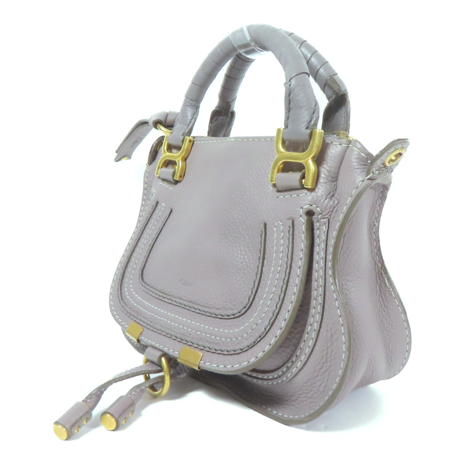 Chloe 牛皮皮革Mini Marcie金扣手挽肩背兩用袋