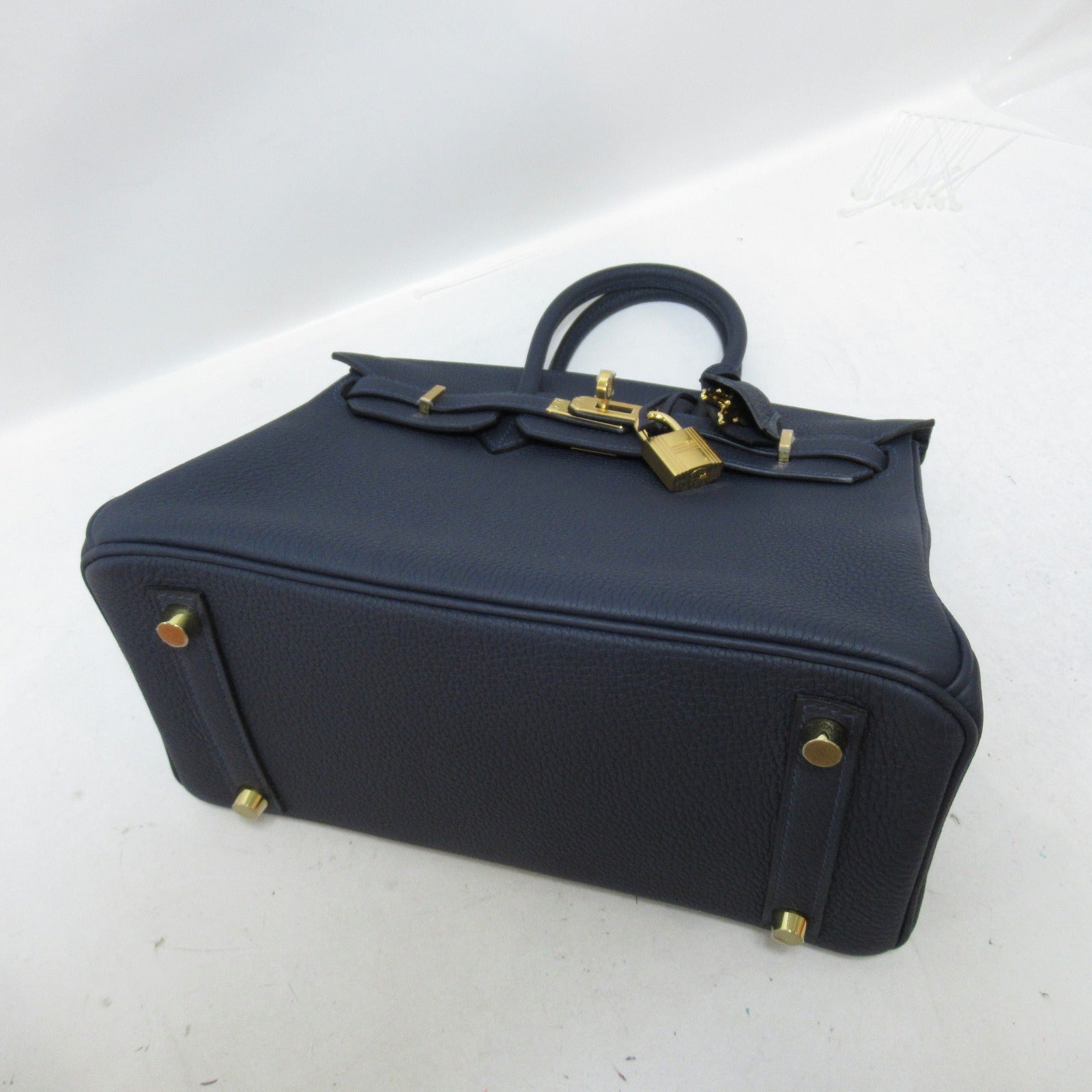 HERMES Togo皮革Birkin 25金扣手挽袋Blue nuit