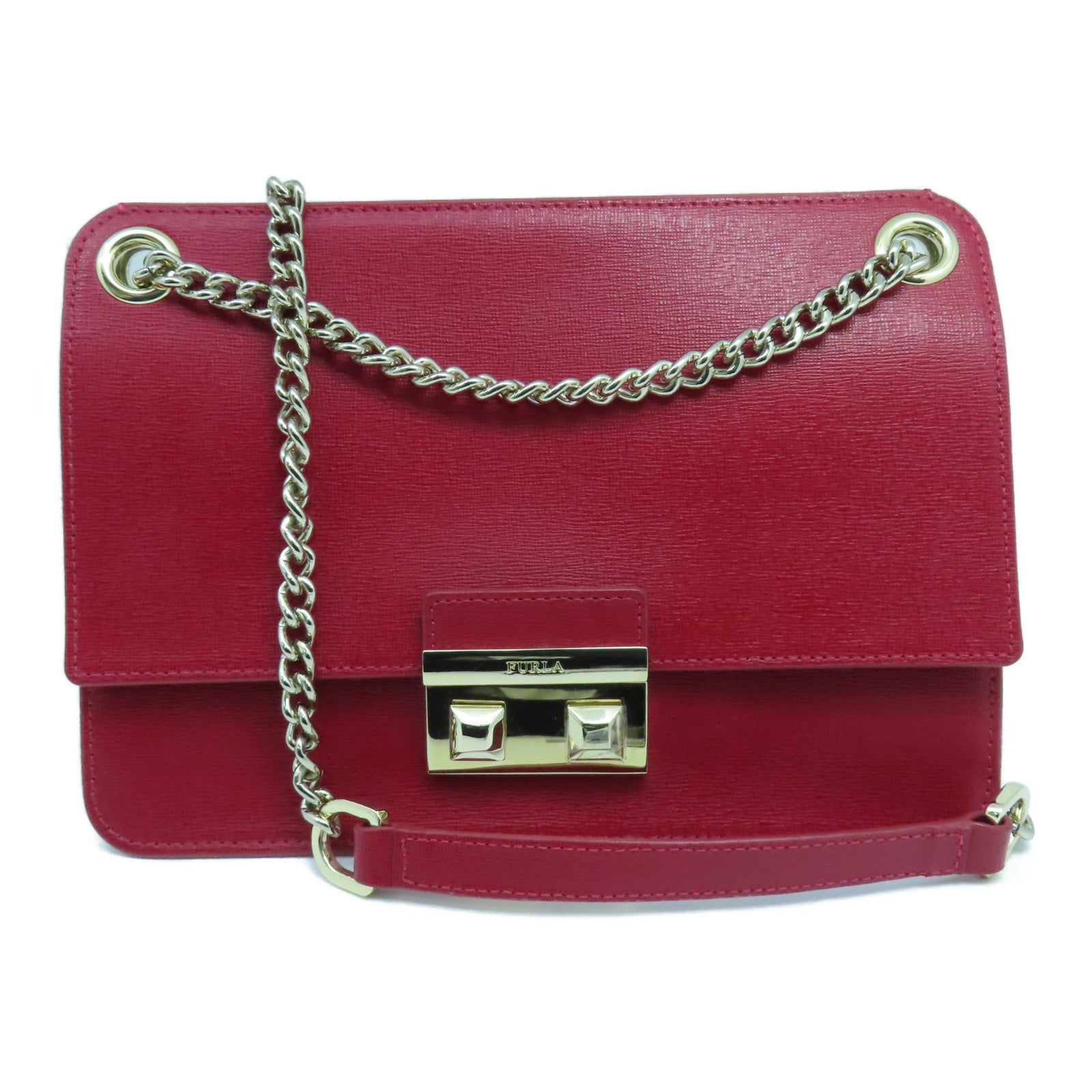 FURLA◇ショルダーバッグ/--/RED/総柄// バッグ - レッド | Furla