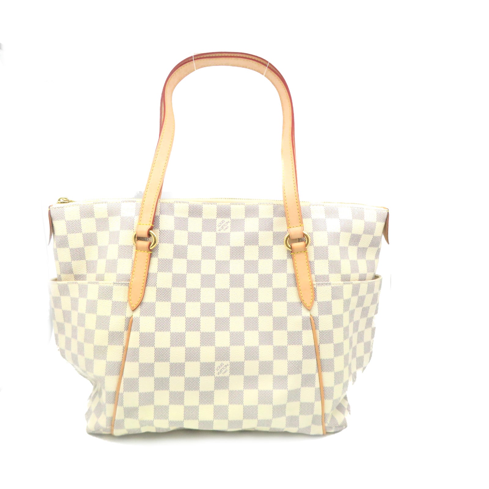 LOUIS VUITTON Damier Azur Totally MM Shoulder Bag off-white