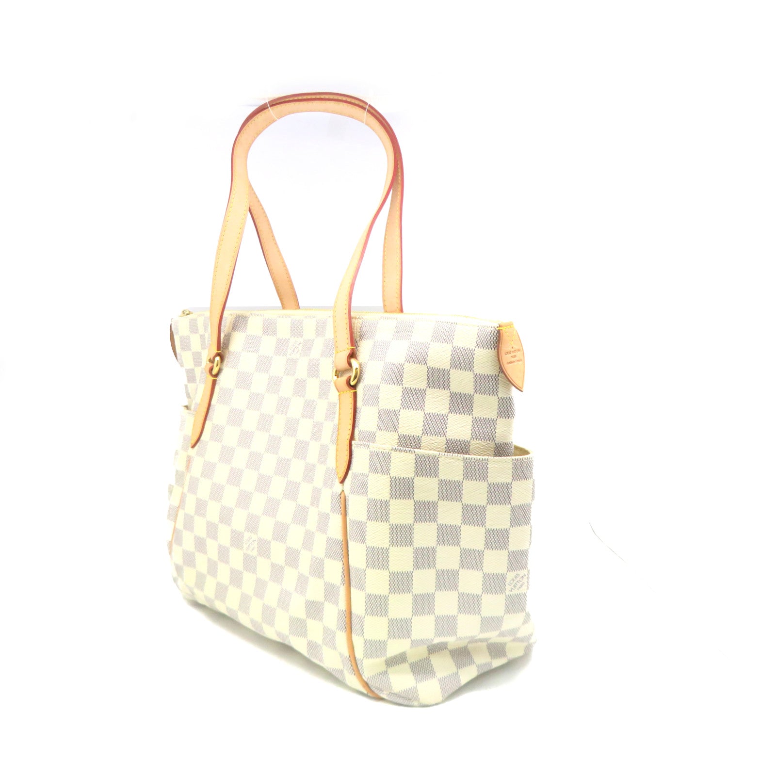 LOUIS VUITTON Damier Azur Totally MM Shoulder Bag off-white