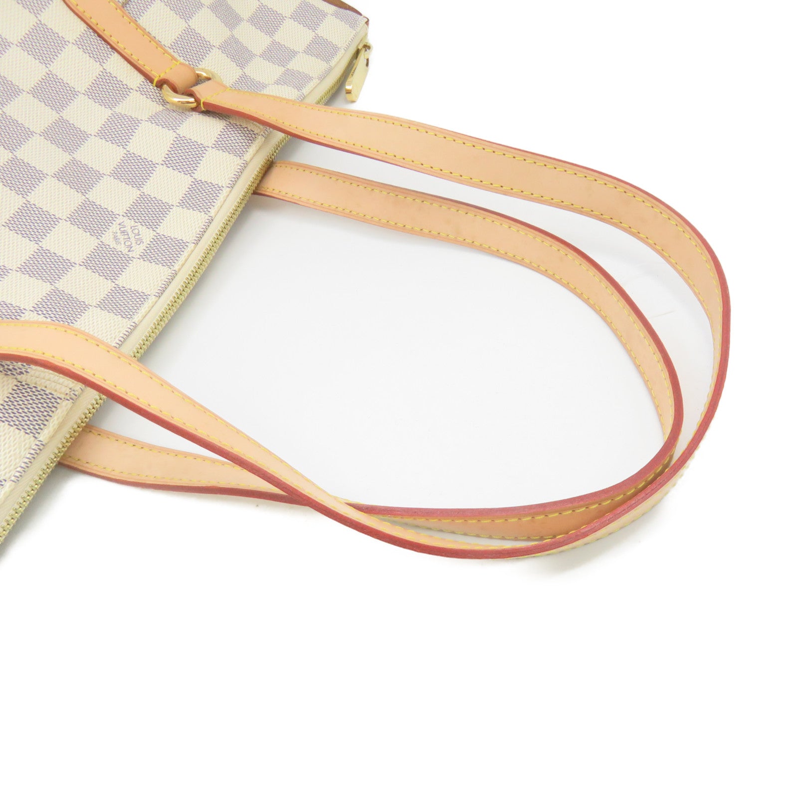 LOUIS VUITTON Damier Azur Totally MM Shoulder Bag off-white