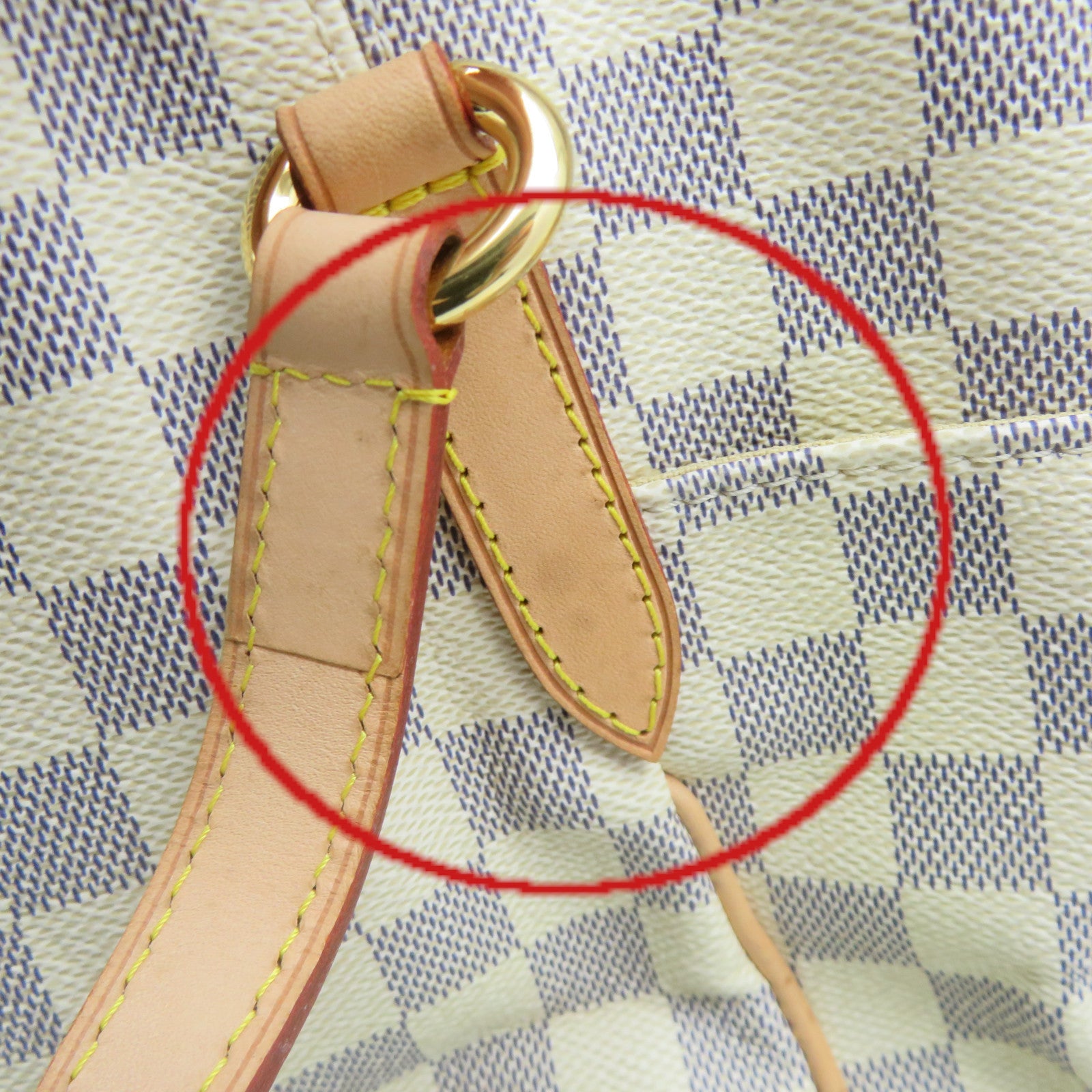 LOUIS VUITTON Damier Azur Totally MM Shoulder Bag off-white