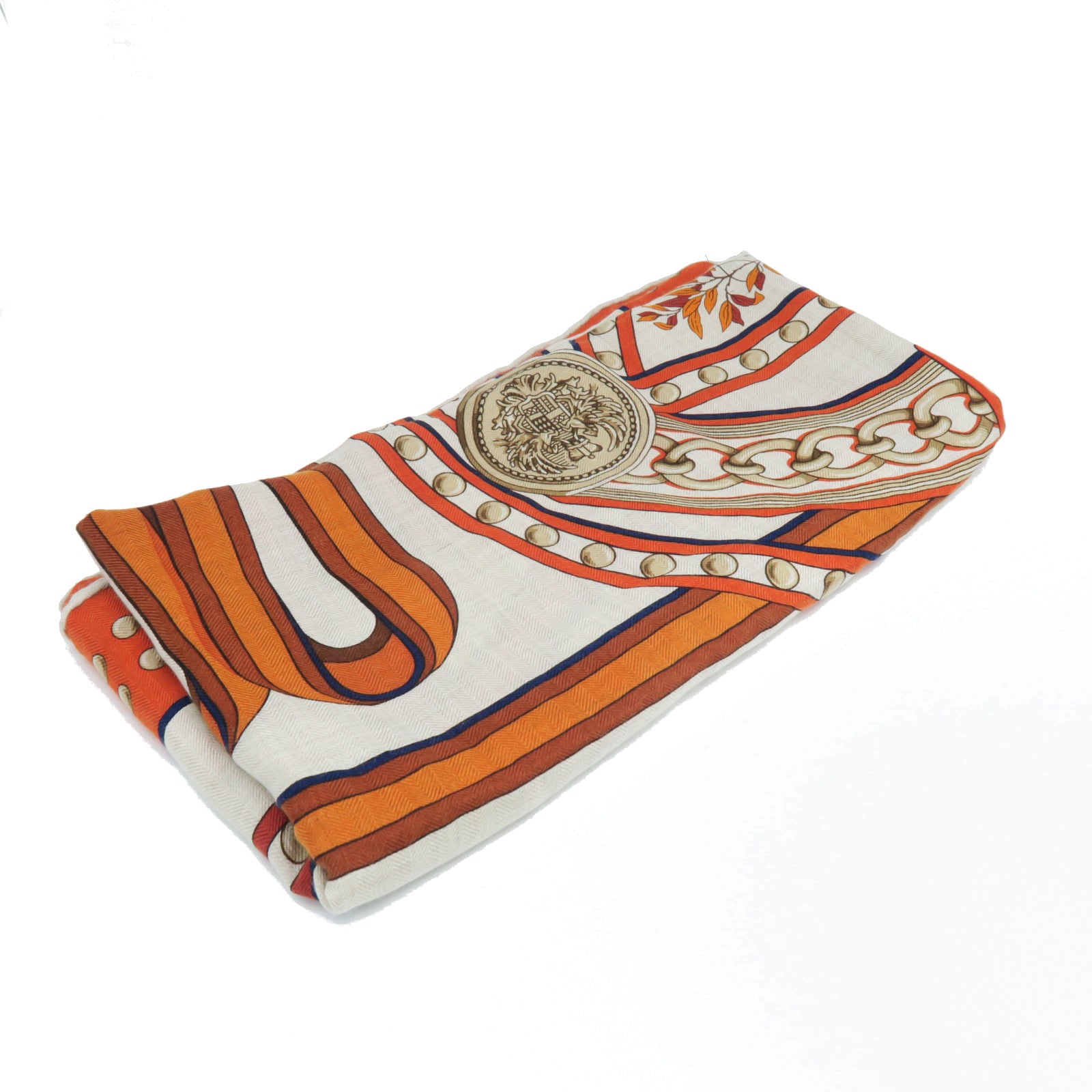 HERMES Cashmere/Silk Scarf Orange