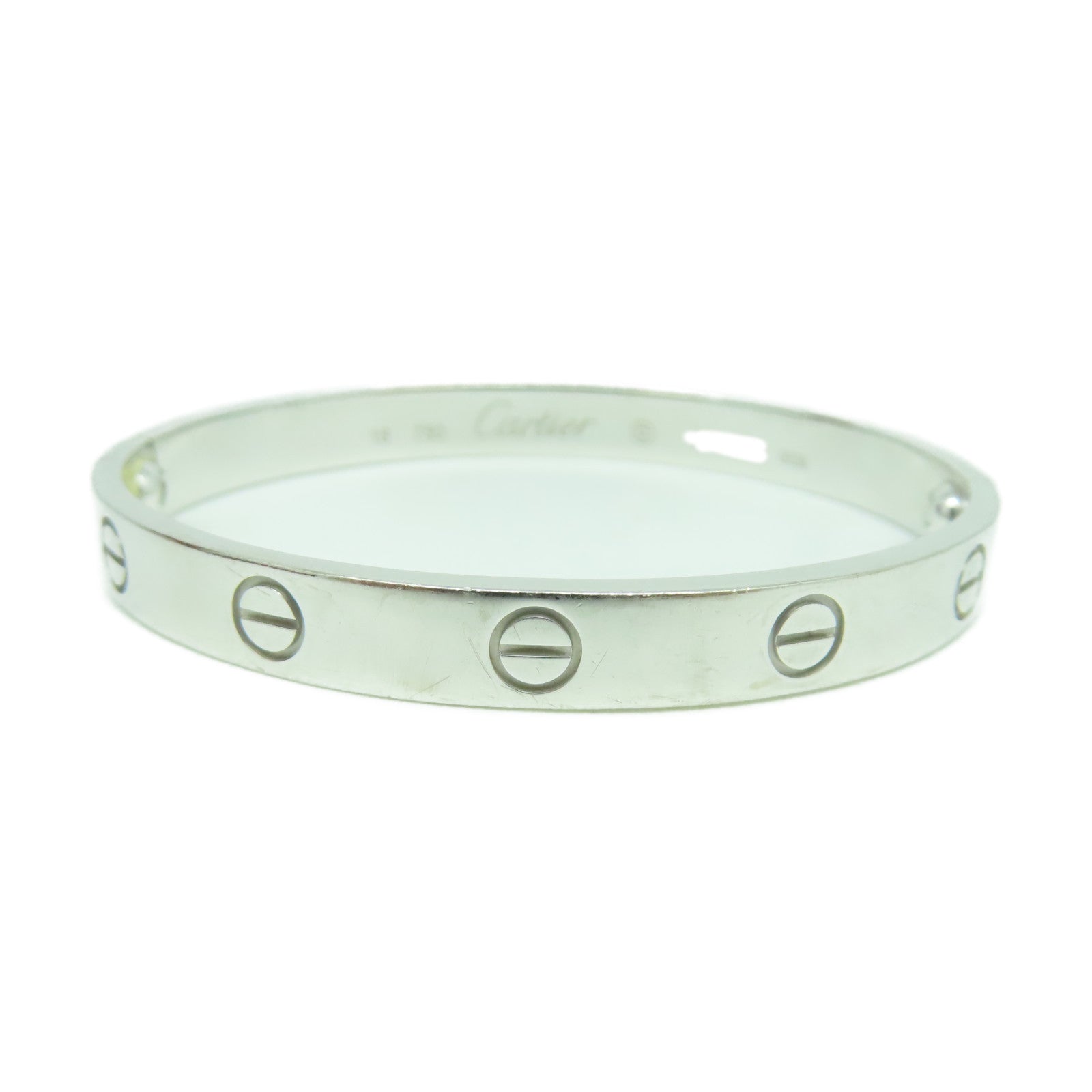 CARTIER 18K白金Love Bracelet手鐲Cartier#16/#15cm