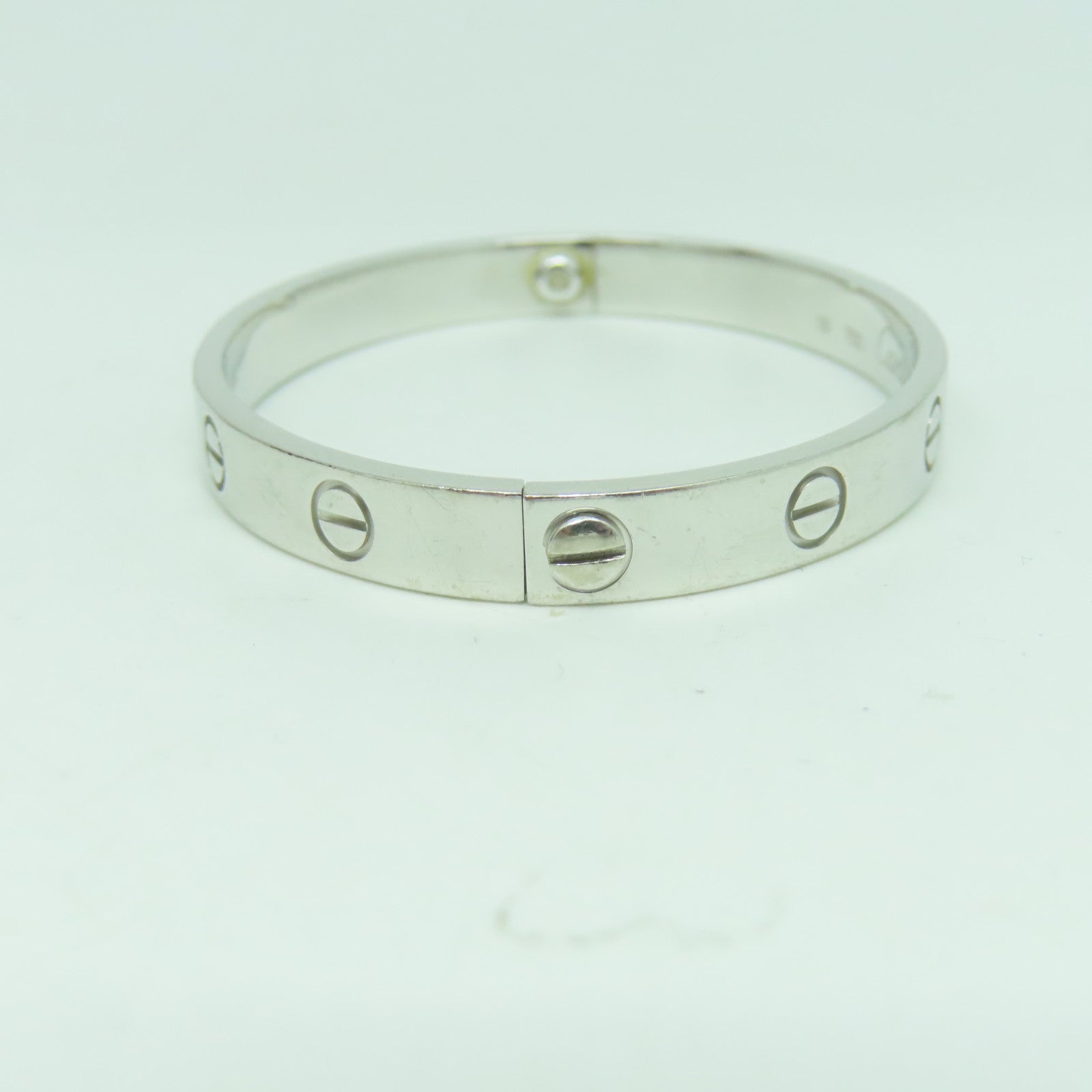 CARTIER 18K白金Love Bracelet手鐲Cartier#16/#15cm