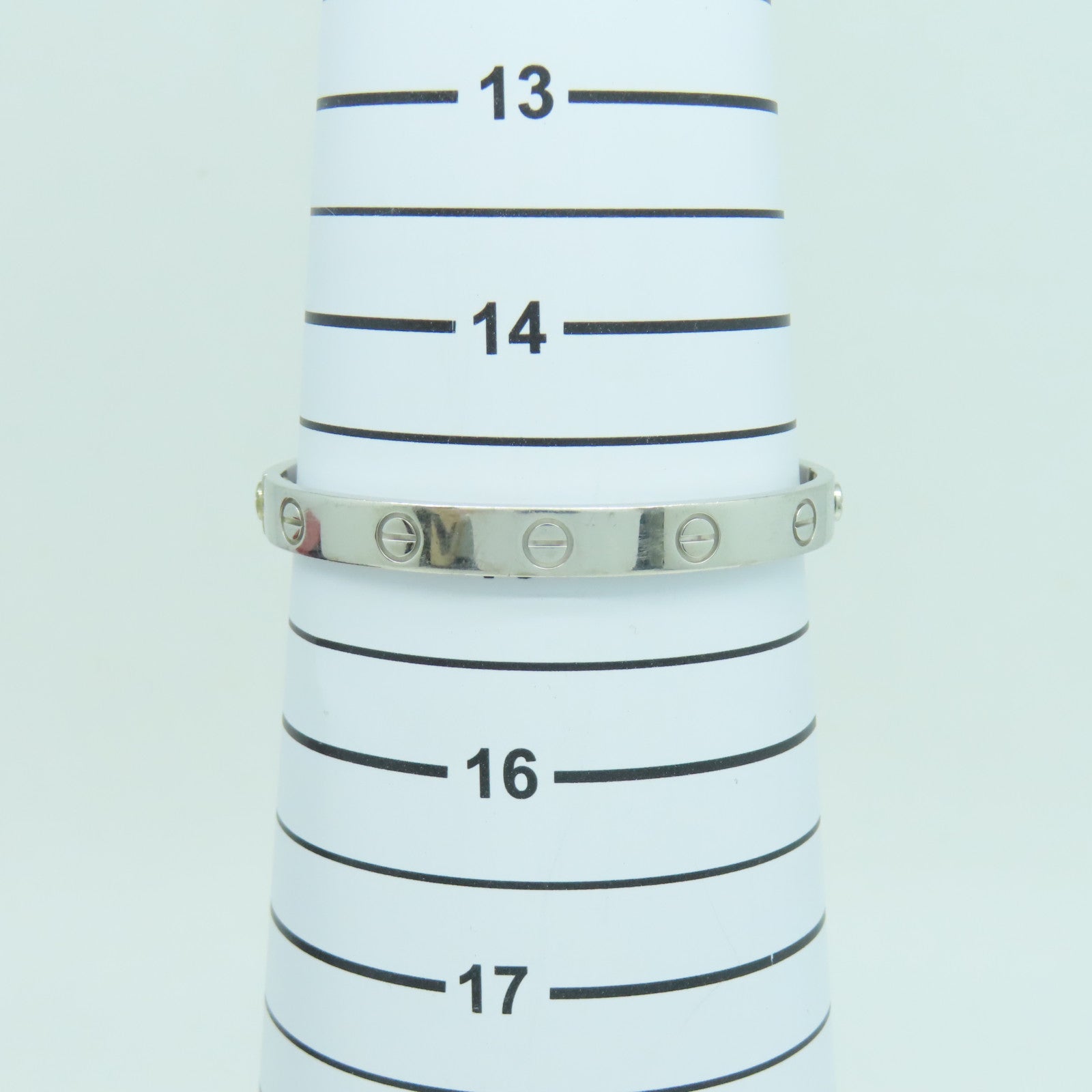 CARTIER 18K白金Love Bracelet手鐲Cartier#16/#15cm