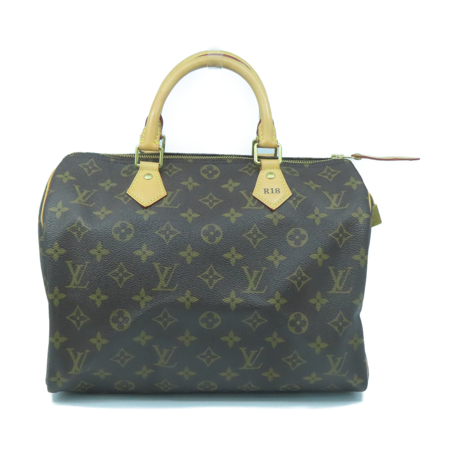 Louis Vuitton Speedy 30 ハンドバッグ LOUIS VUITTON Monogram Speedy 30 Gold Buckle Bag Brown