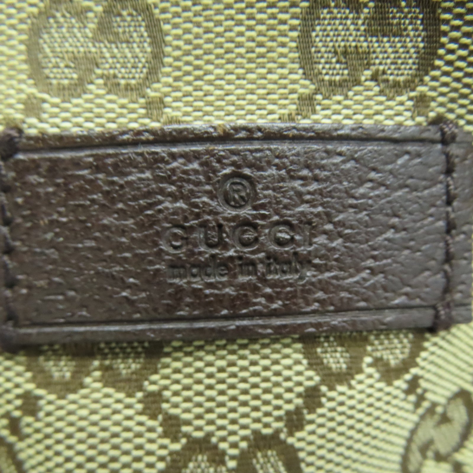 GUCCI 帆布Tote Bag銀扣手挽袋/旅行袋啡色