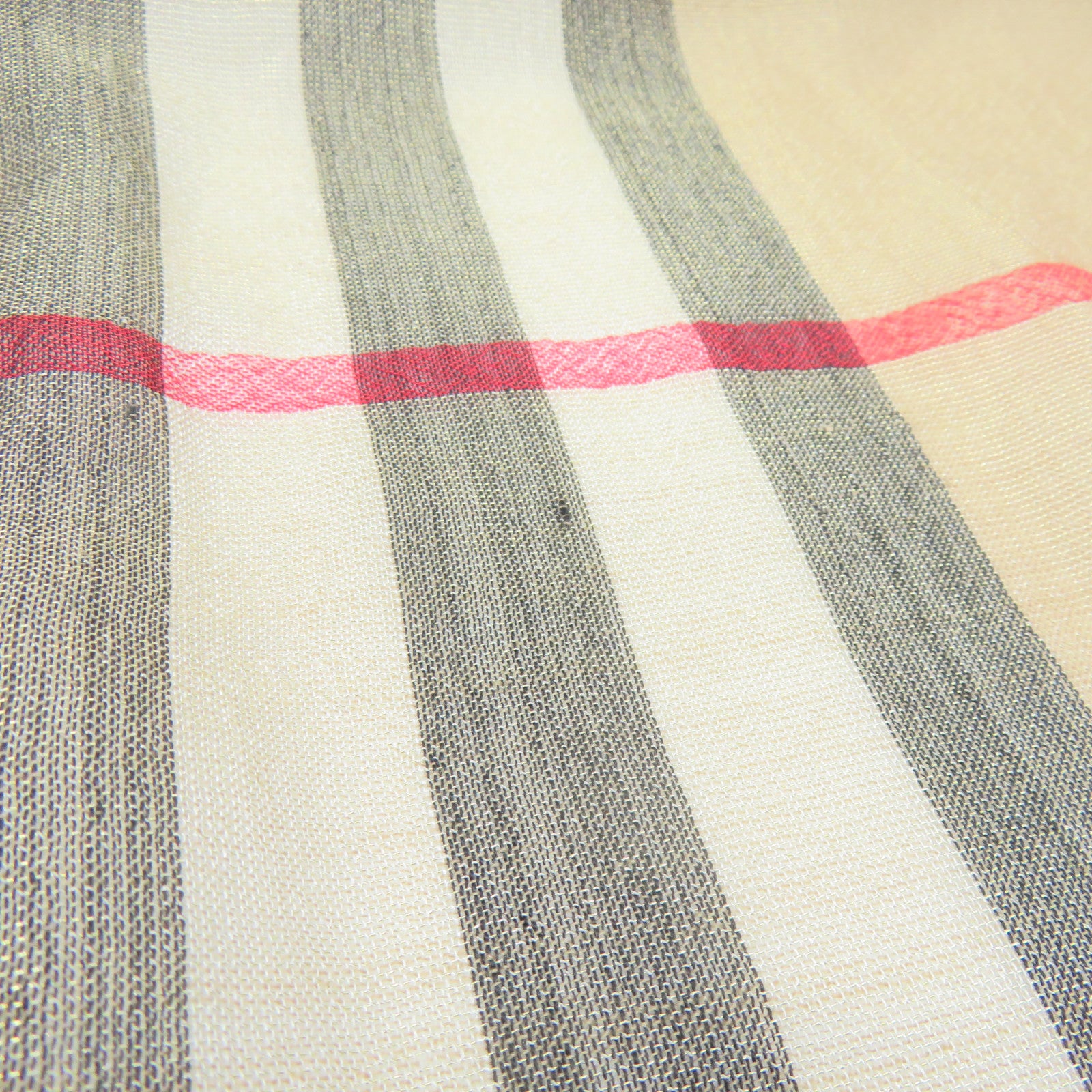 BURBERRY 丝质/羊毛Scarf 215X70cm围巾米色/白色