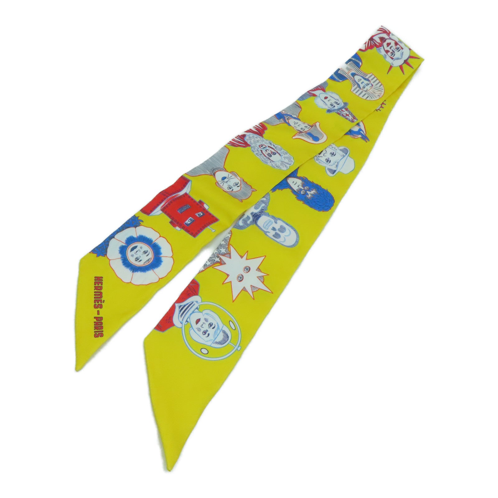 HERMES Silk Twilly Scarf Yellow/Red/Blue – Brand Off Hong Kong