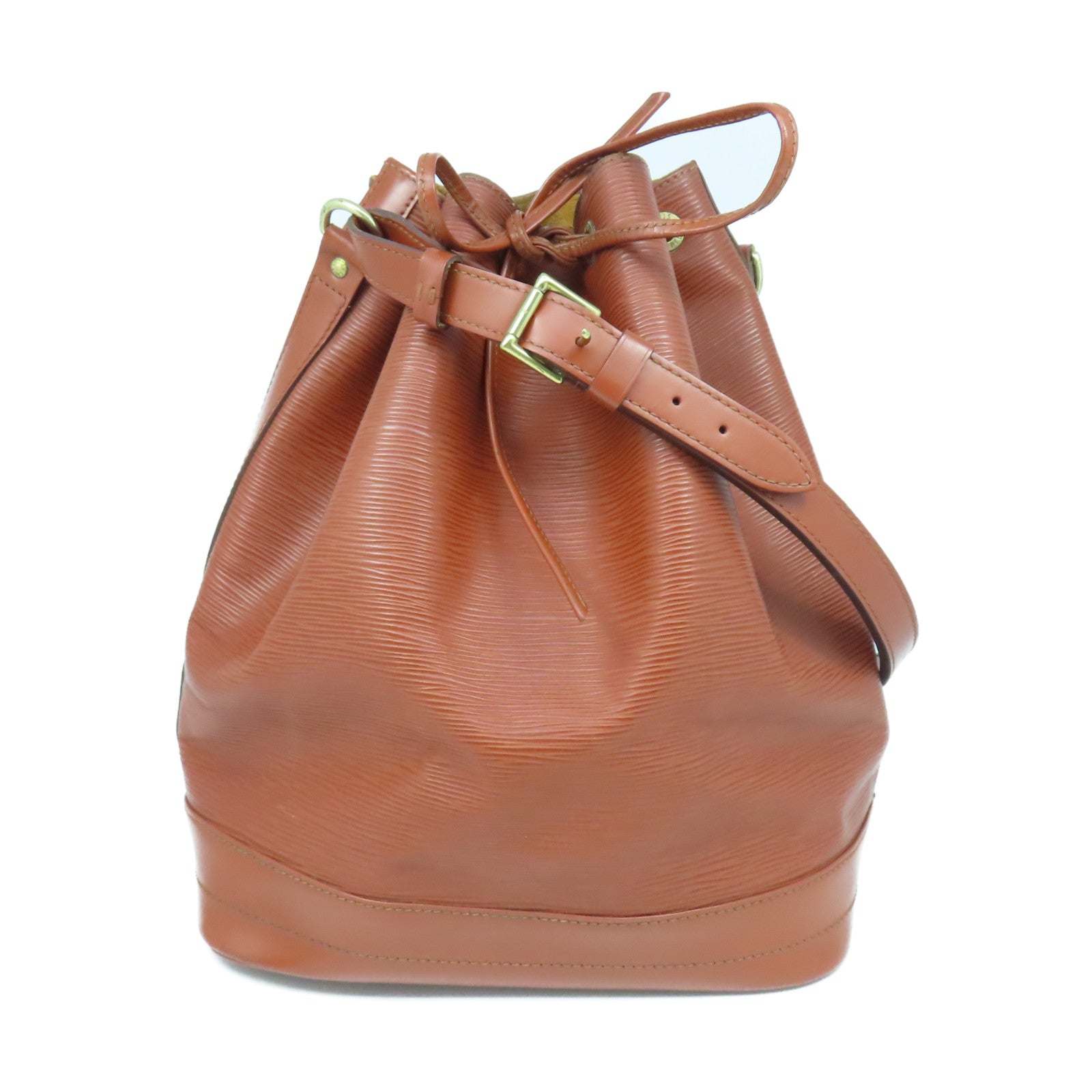 LOUIS VUITTON Epi Leather Noe Gold Buckle Shoulder Bag Brown