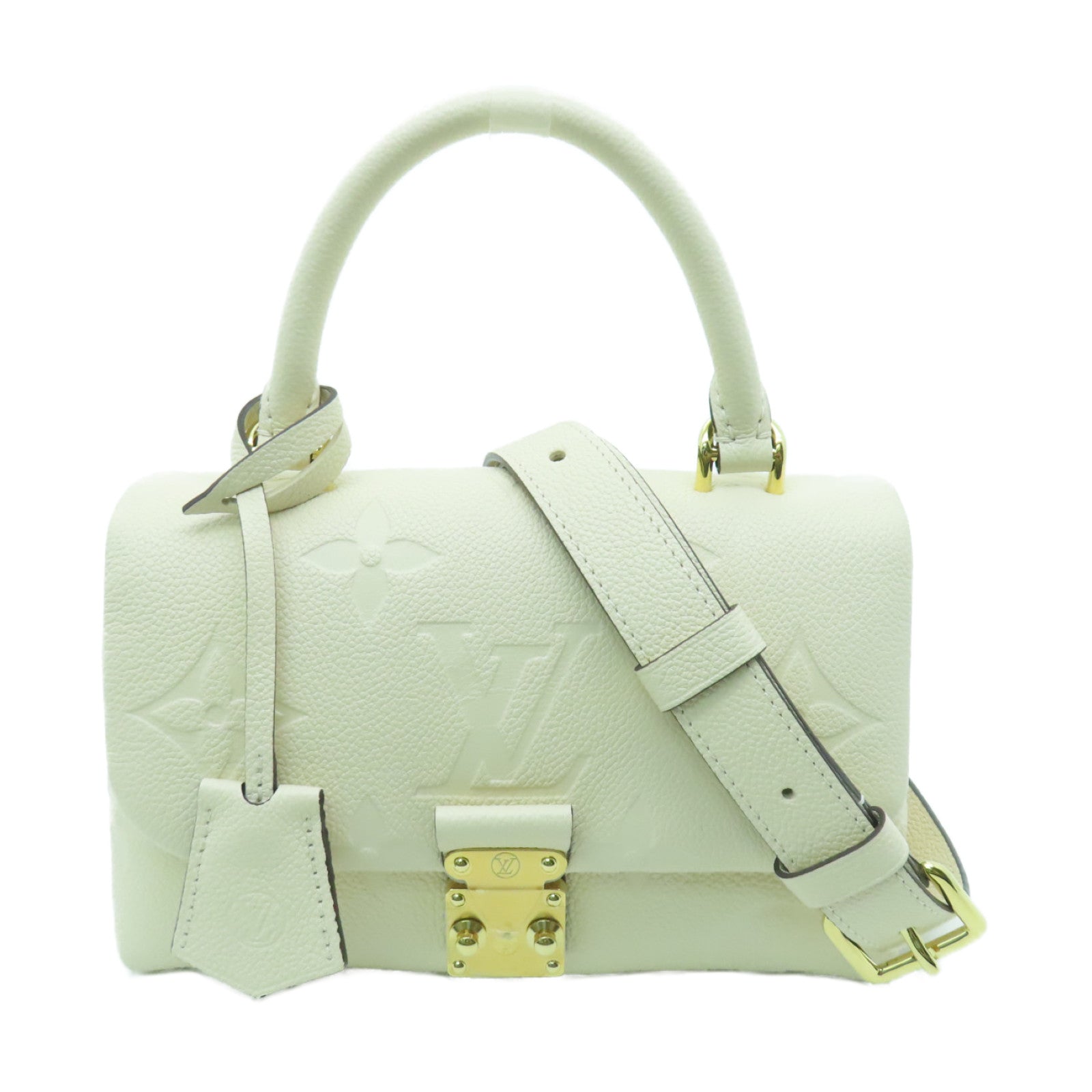 LOUIS VUITTON Monogram Empreinte Madeleine BB gold buckle shoulder 