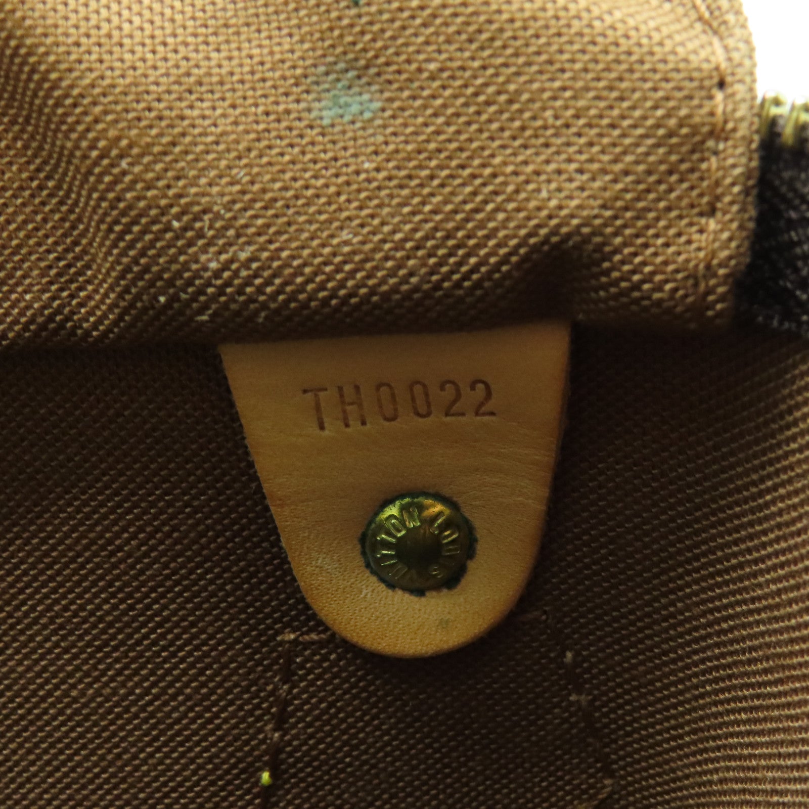 LOUIS VUITTON Monogram Speedy 30 Gold Buckle Bag Brown