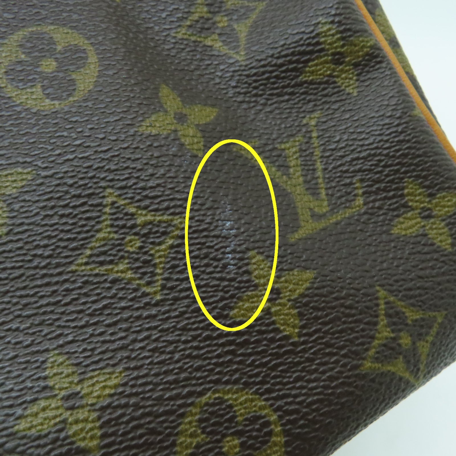 LOUIS VUITTON Monogram Speedy 30 Gold Buckle Bag Brown