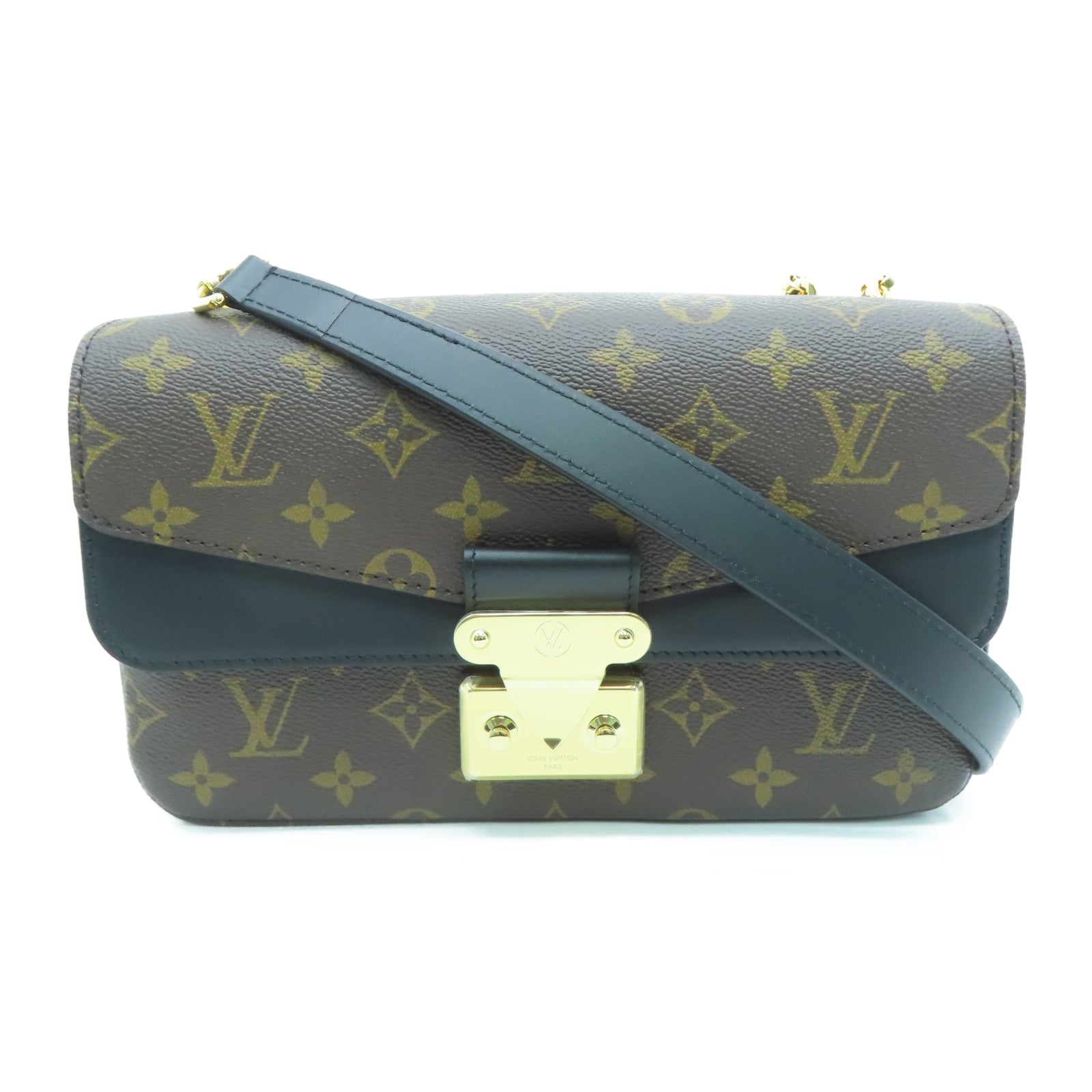 LOUIS VUITTON Monogram Marceau Gold Buckle Shoulder Bag Brown