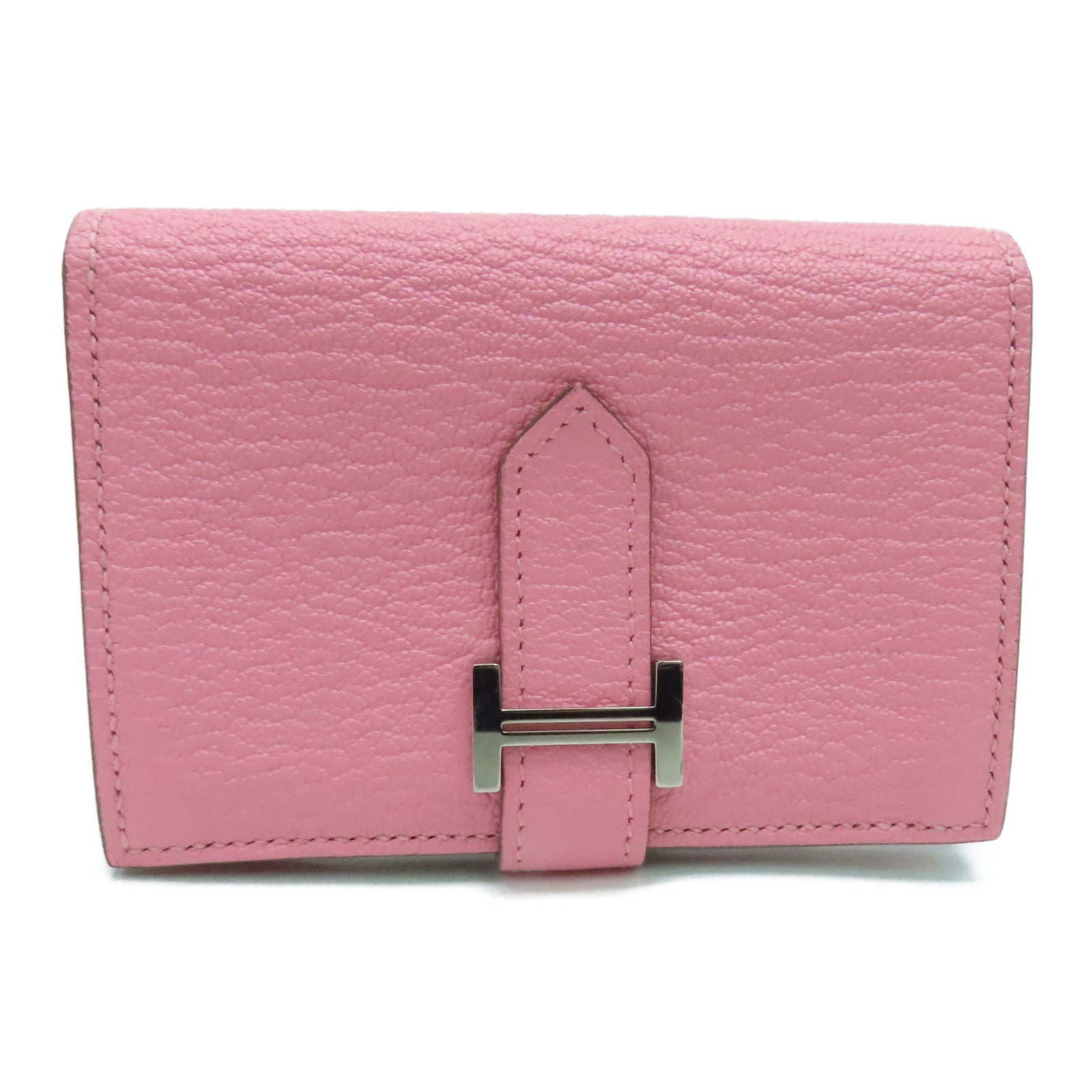 HERMES Chevre皮革Card Case卡片套銀扣粉紅色 Brand Off Hong Kong Online Store