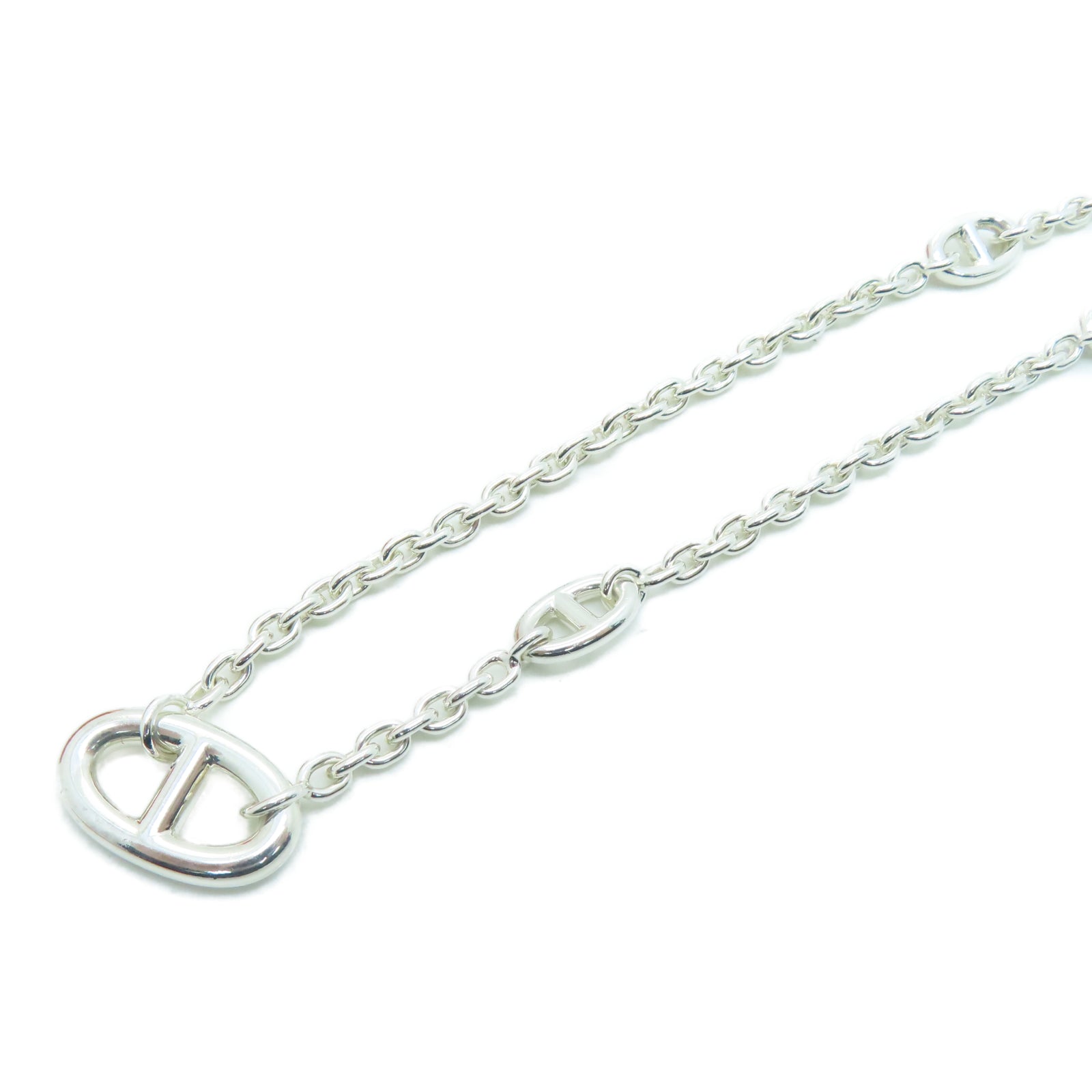 Hermes silver sales chain necklace