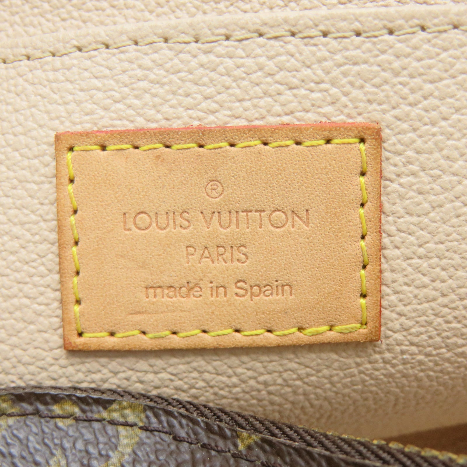 LOUIS VUITTON Monogram Cosmetic Pouch Gold Buckle Cosmetic Bag Brown