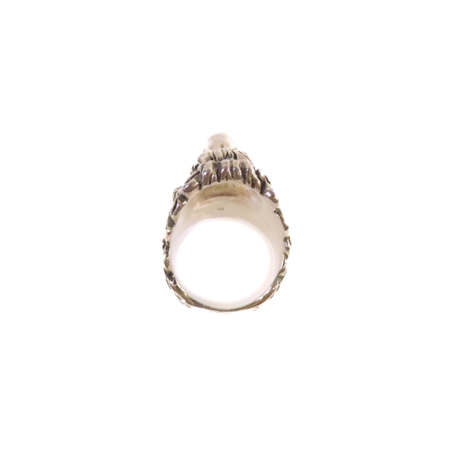GUCCI 金屬/水晶Lion Head Crystal Ring戒指US#9.95
