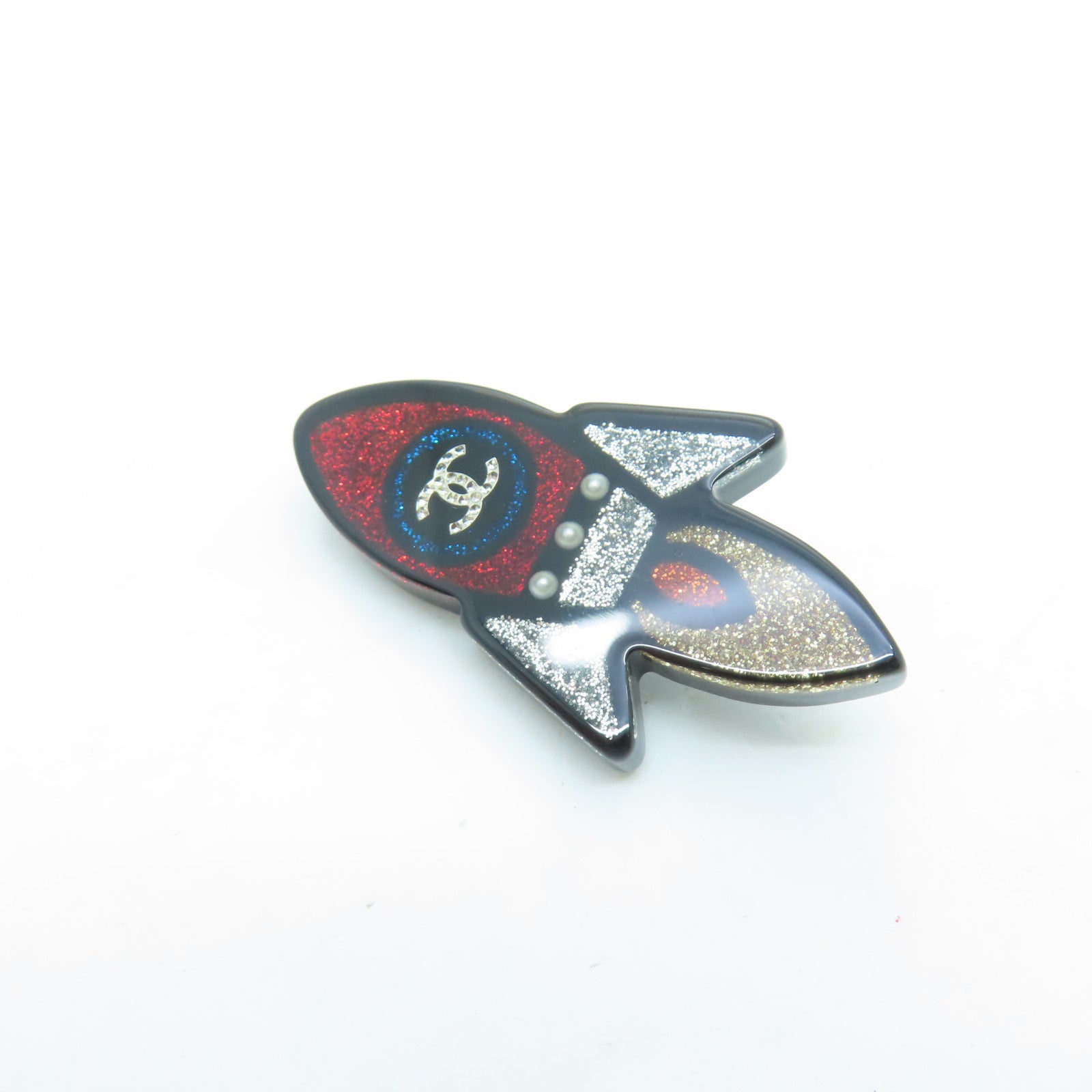 CHANEL Metal Rocket Brooch Silver Buckle Brooch Multicolor – Brand 