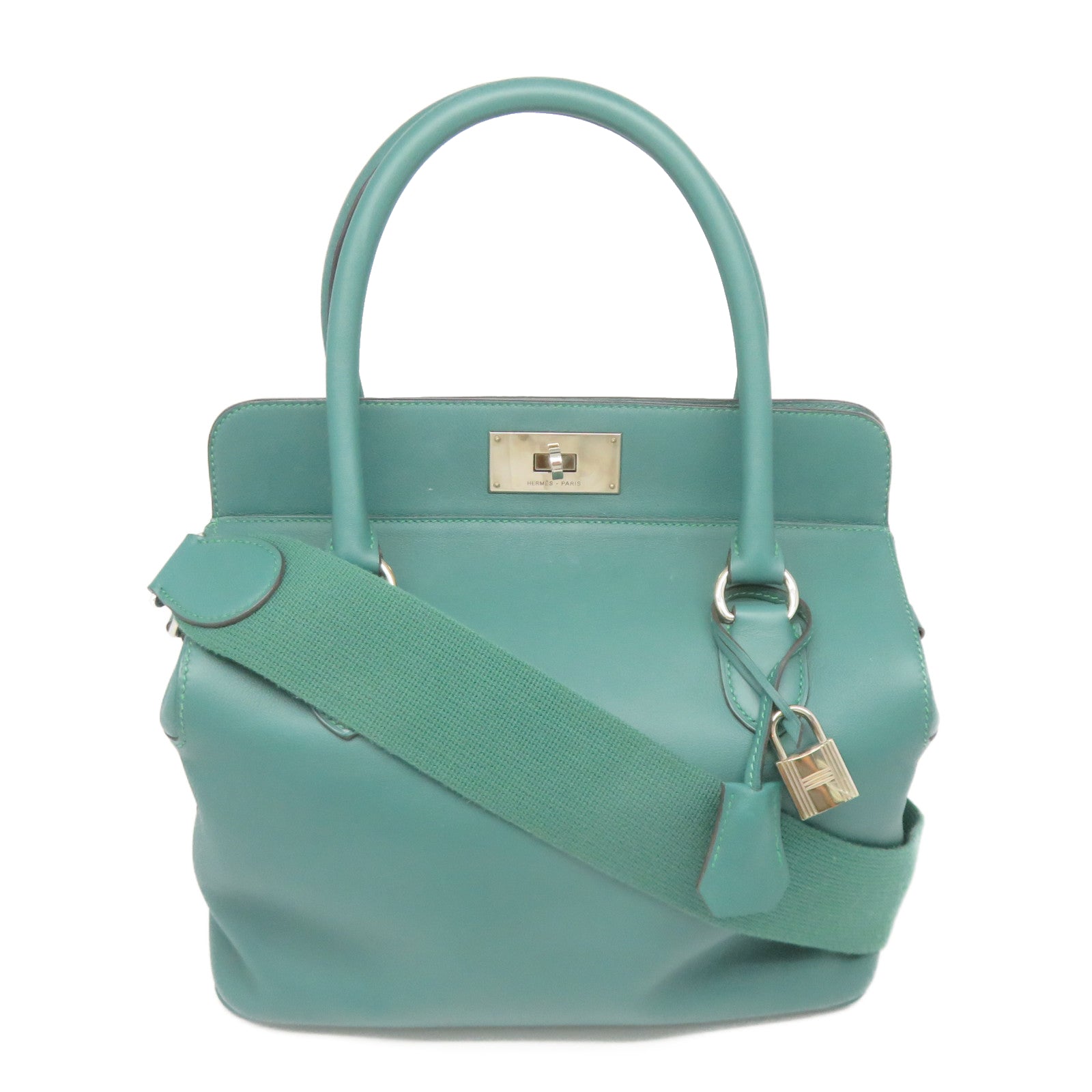 HERMES [Sharp Discount] Evercolor Leather Toolbox 26 Silver Buckle