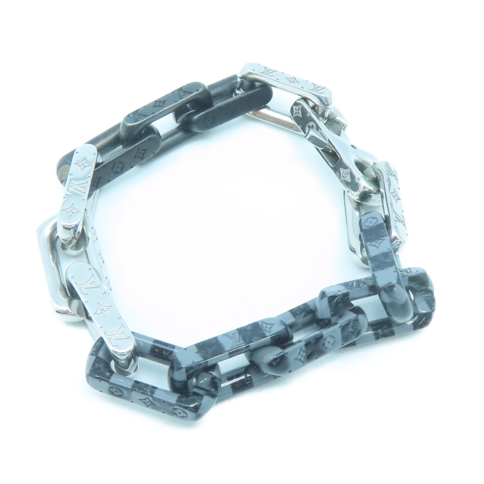 LOUIS VUITTON Metal Damier Chain Bracelet Black/Silver – Brand Off Hong  Kong Online Store
